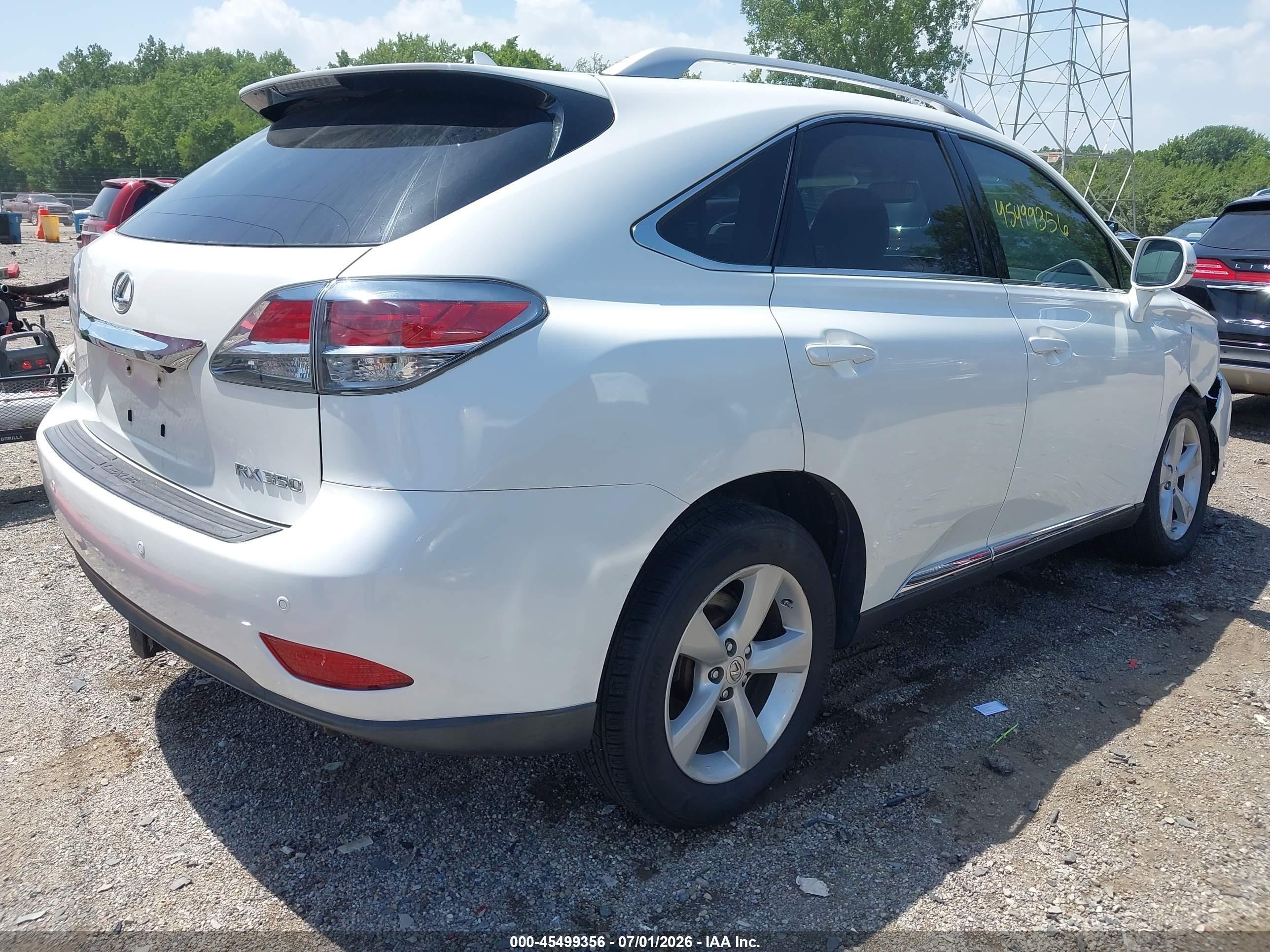 2013 Lexus Rx 350   White vin: JTJBK1BAXD2453757