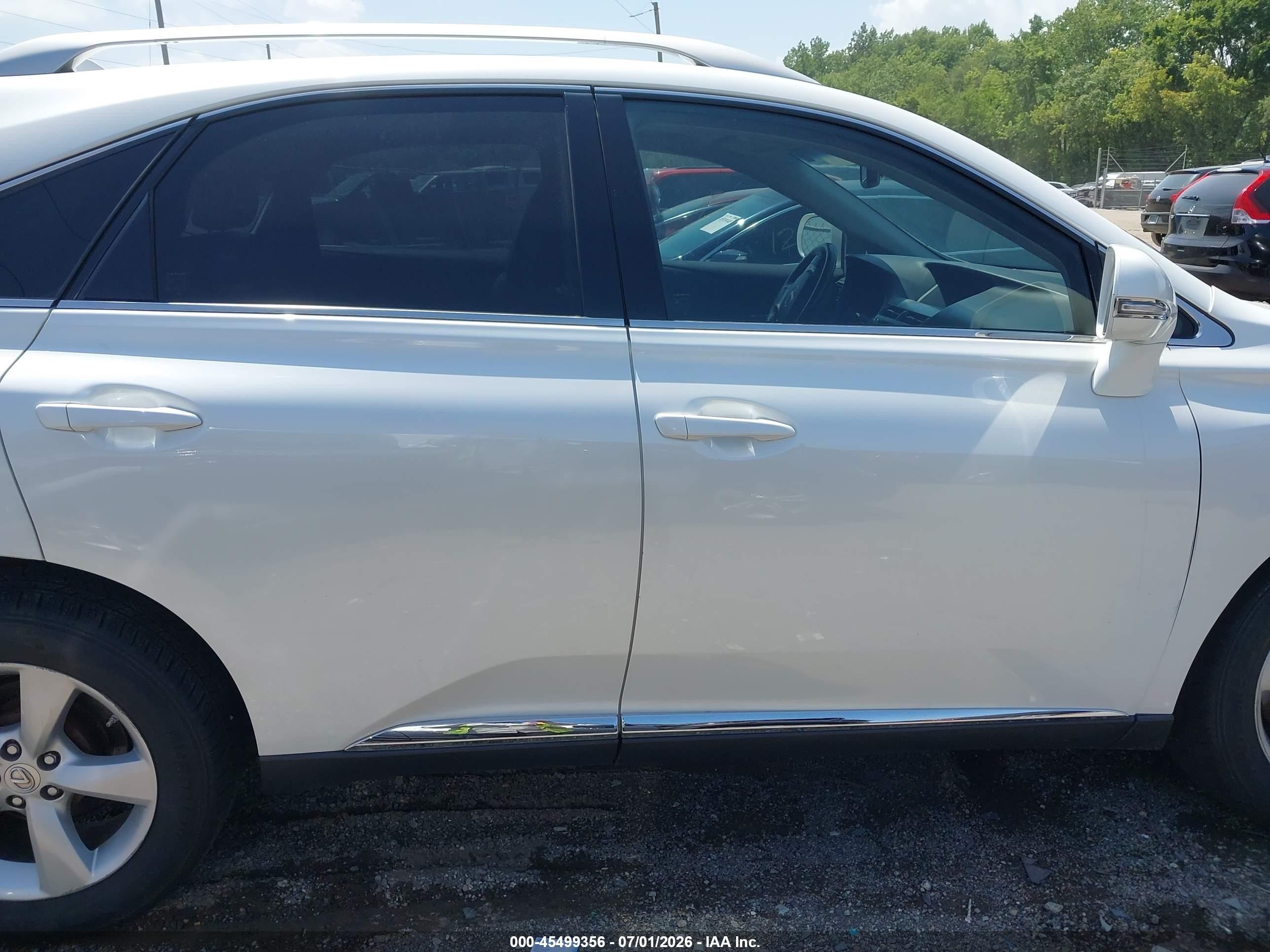 2013 Lexus Rx 350   White vin: JTJBK1BAXD2453757