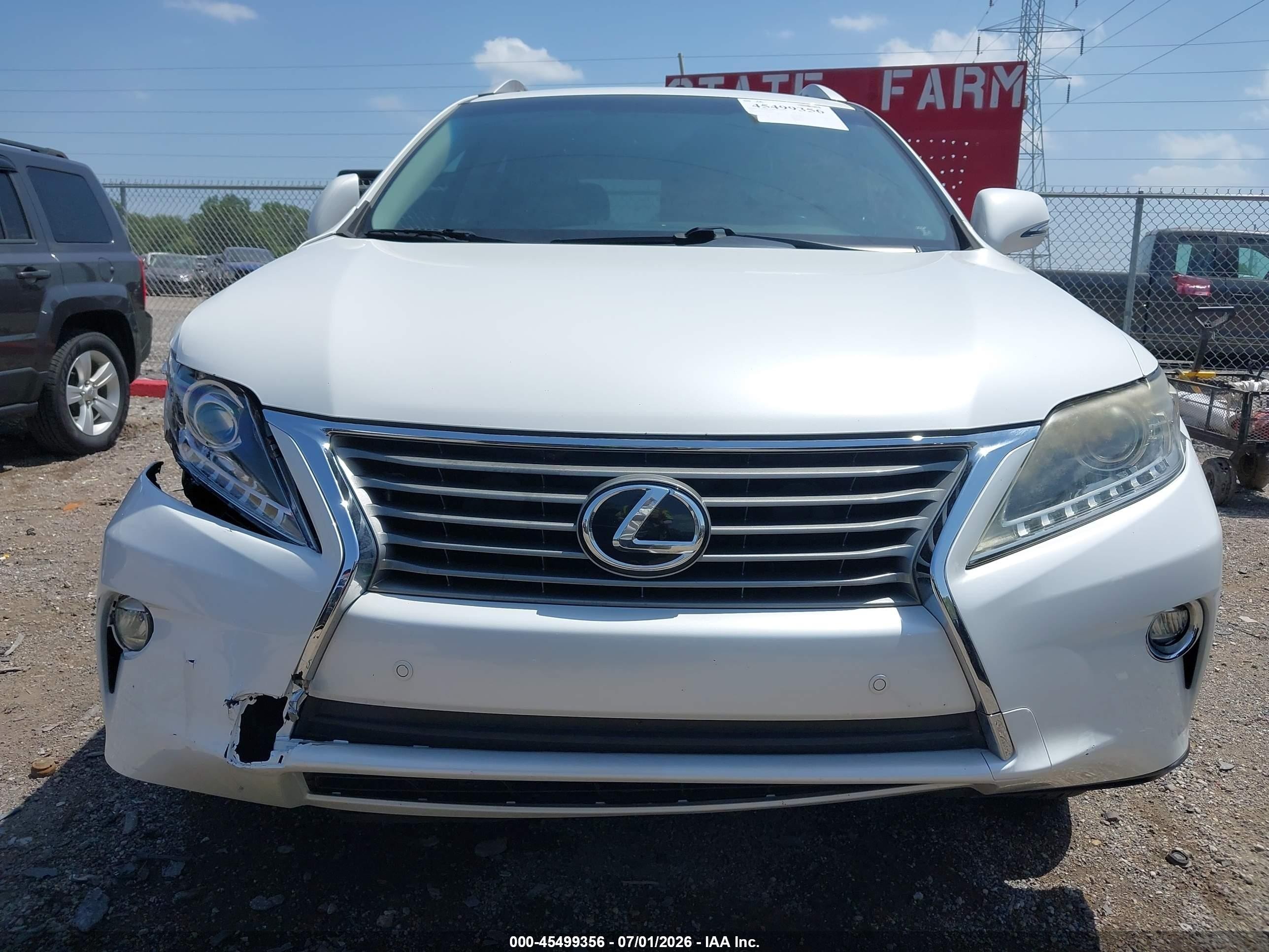 2013 Lexus Rx 350   White vin: JTJBK1BAXD2453757