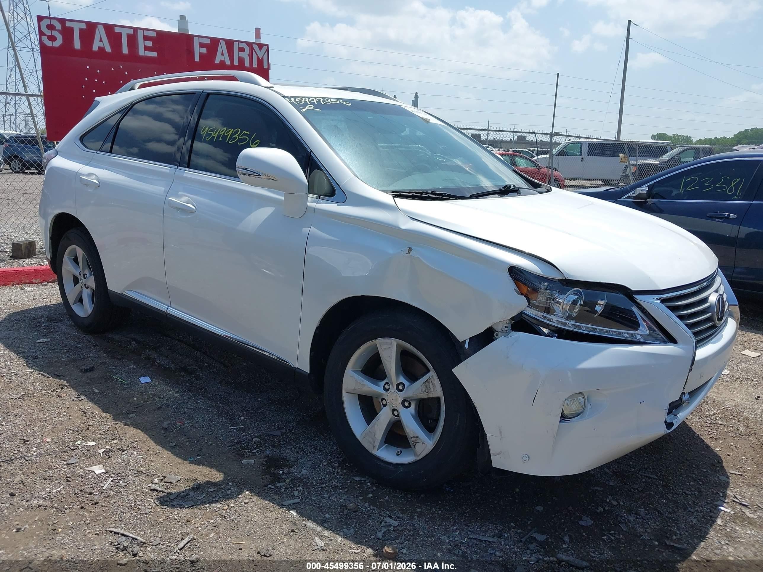 2013 Lexus Rx 350   White vin: JTJBK1BAXD2453757