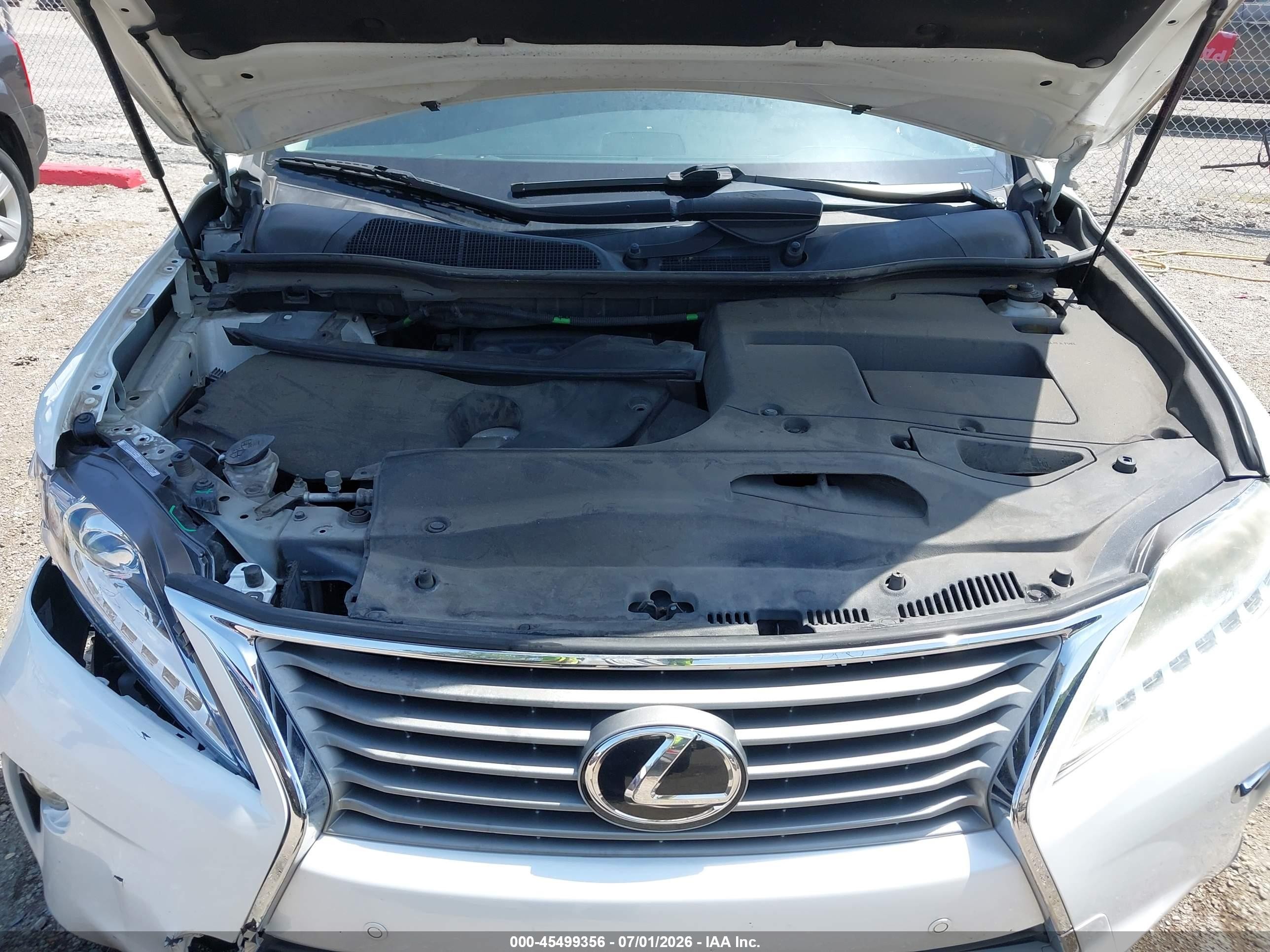 2013 Lexus Rx 350   White vin: JTJBK1BAXD2453757