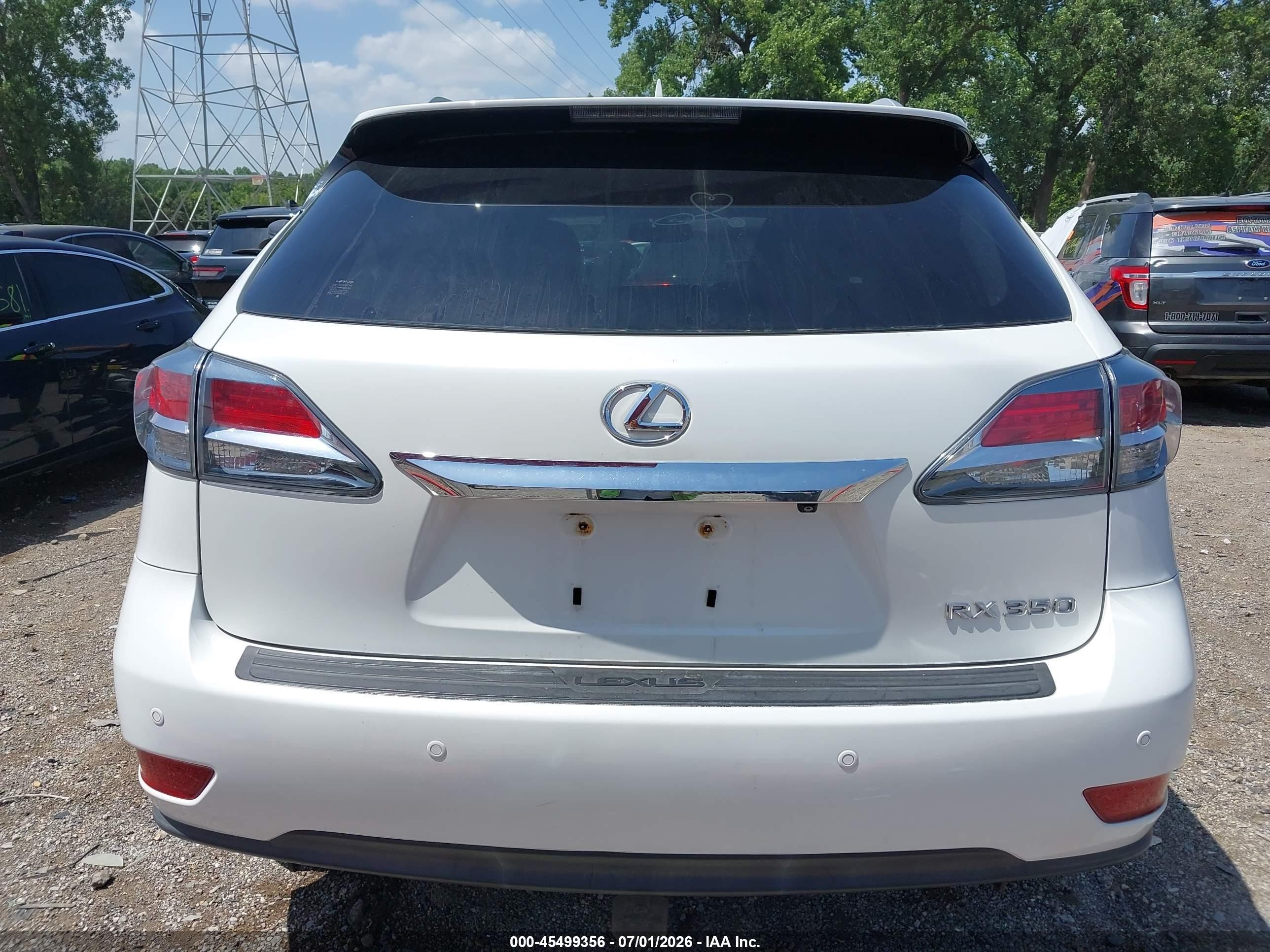 2013 Lexus Rx 350   White vin: JTJBK1BAXD2453757