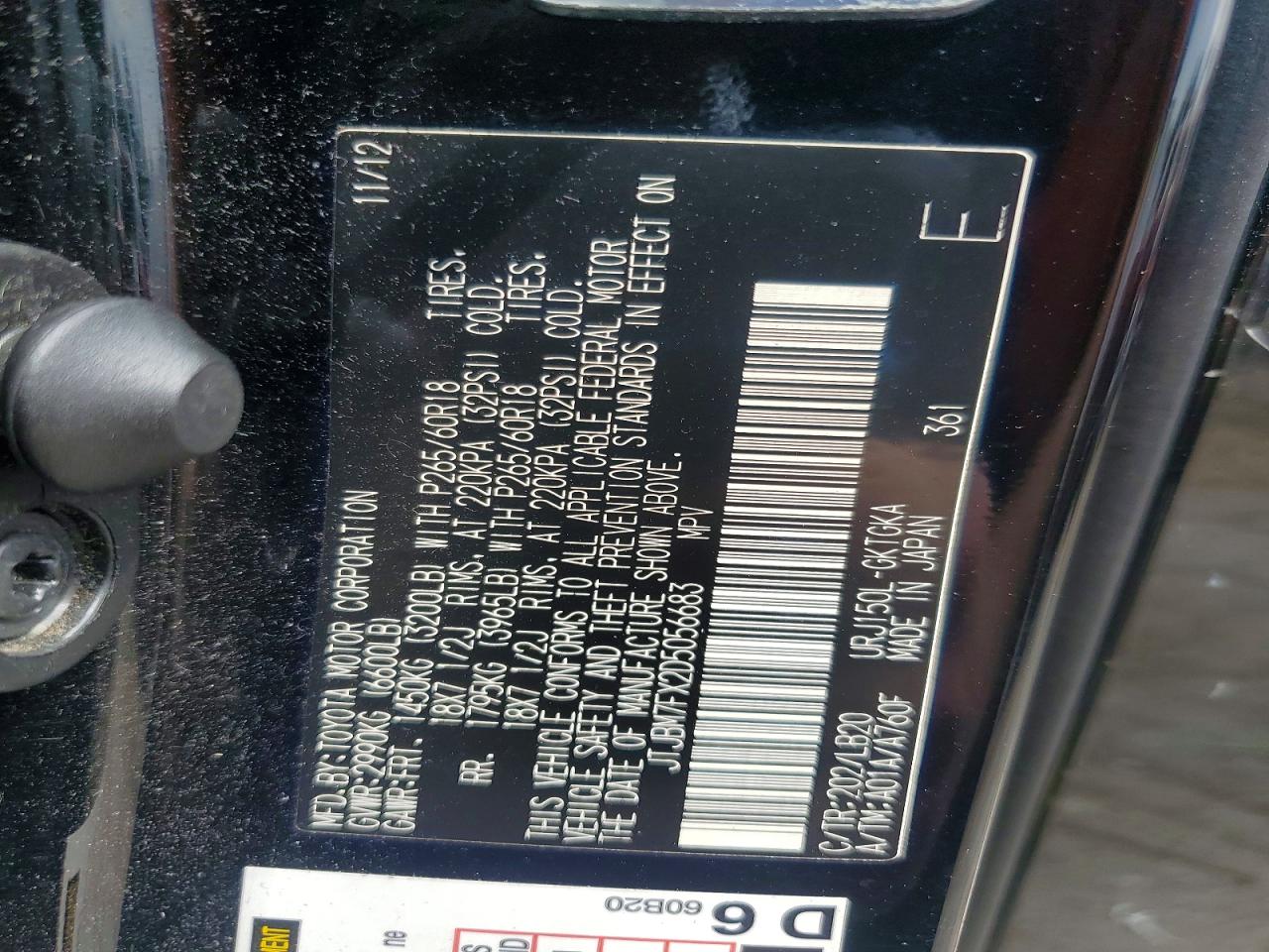 2013 Lexus Gx 460 Черный vin: JTJBM7FX2D5056683