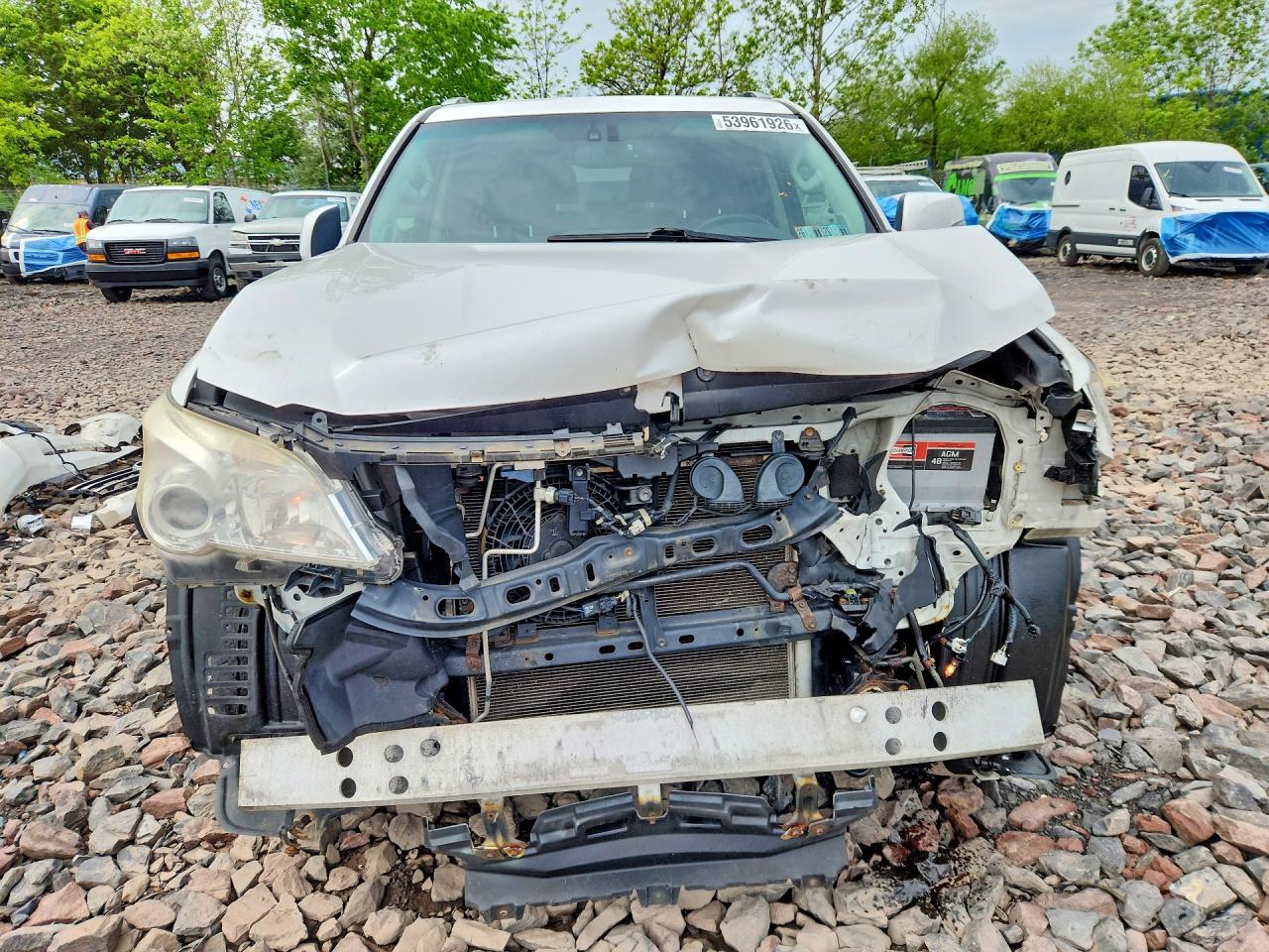 2013 Lexus Gx 460 White vin: JTJBM7FX2D5059213