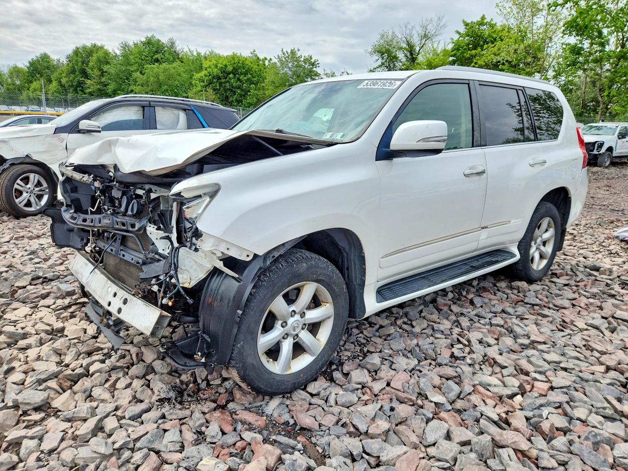 2013 Lexus Gx 460 White vin: JTJBM7FX2D5059213
