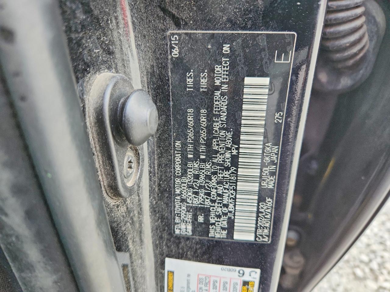 2015 Lexus Gx 460 Base Black vin: JTJBM7FX2F5118179
