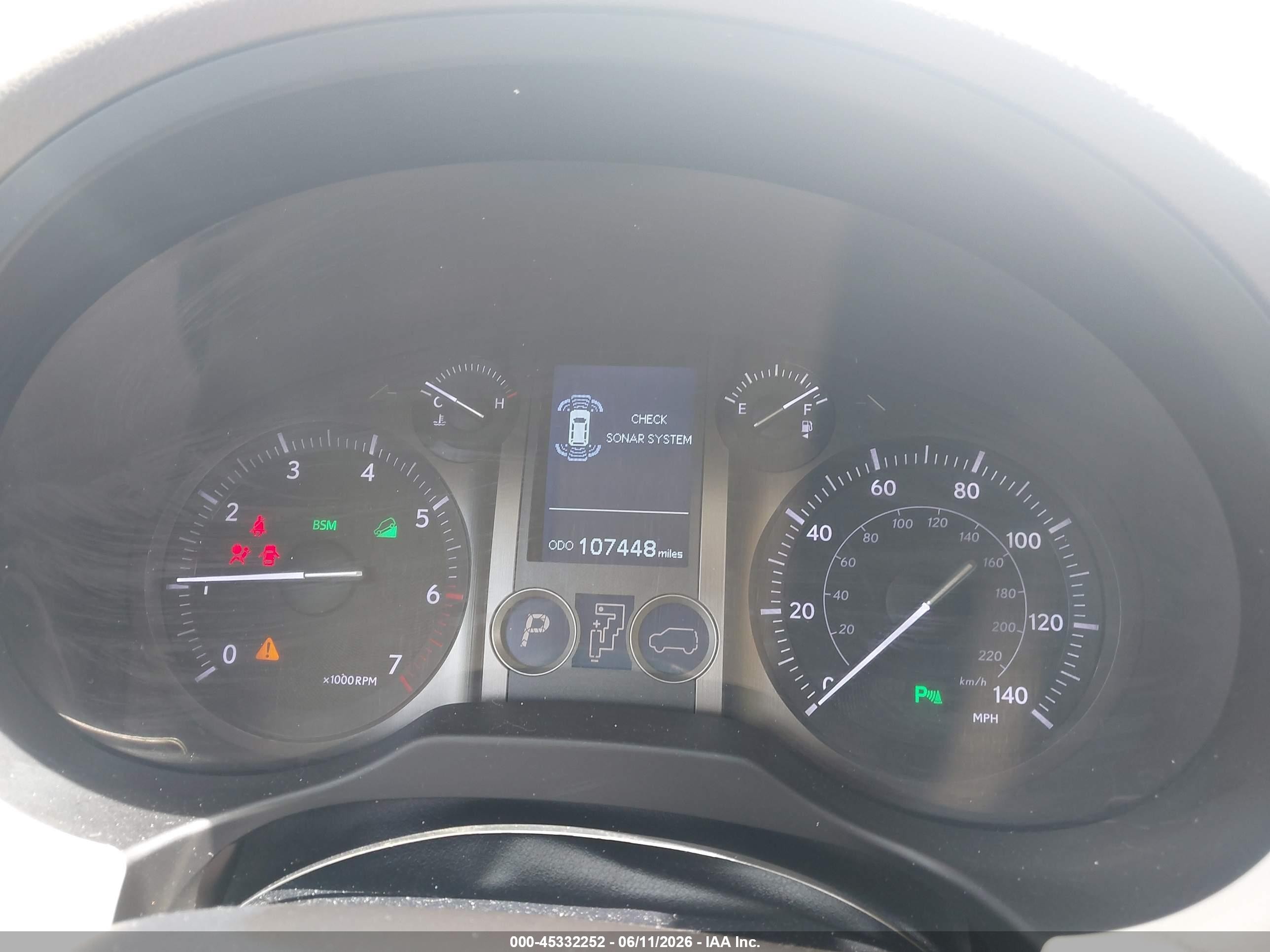 2015 Lexus Gx 460 White vin: JTJBM7FX3F5108132