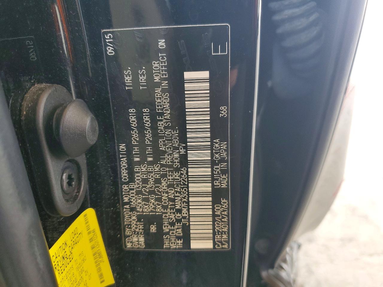 2016 Lexus Gx 460 Black vin: JTJBM7FX3G5122646