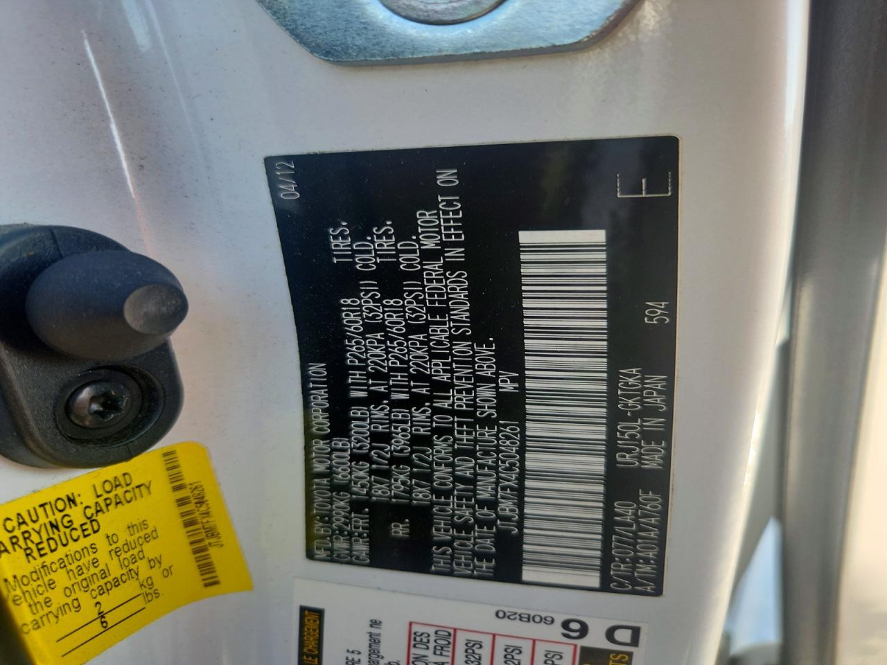 2012 Lexus Gx 460 White vin: JTJBM7FX4C5048261