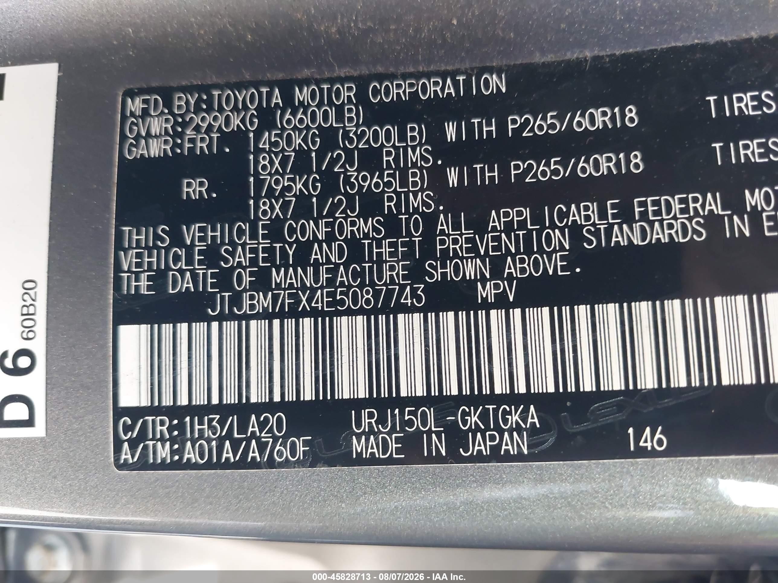 2014 Lexus Gx 460 Gray vin: JTJBM7FX4E5087743