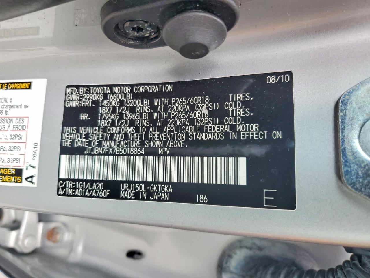 2011 Lexus Gx 460 Silver vin: JTJBM7FX7B5018864