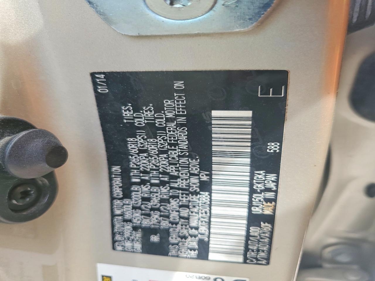 2014 Lexus Gx 460 Silver vin: JTJBM7FX7E5073884