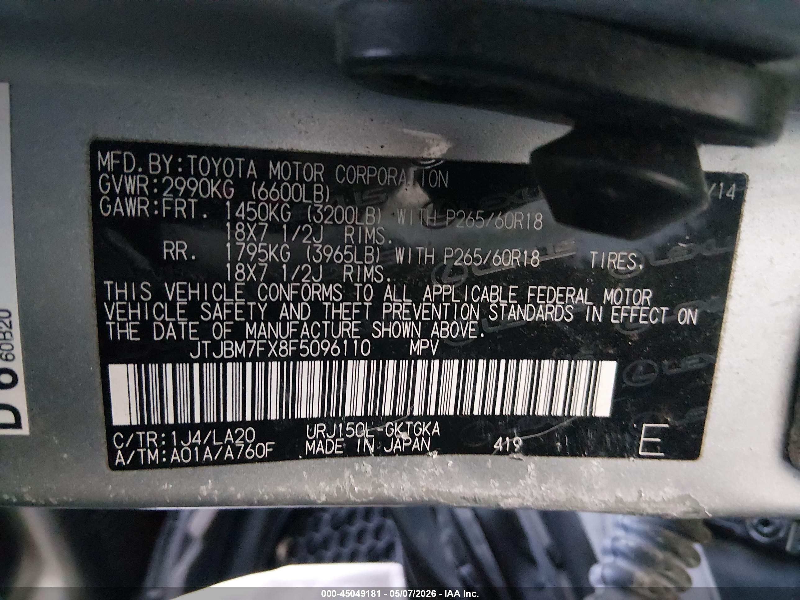2015 Lexus Gx 460   Silver vin: JTJBM7FX8F5096110