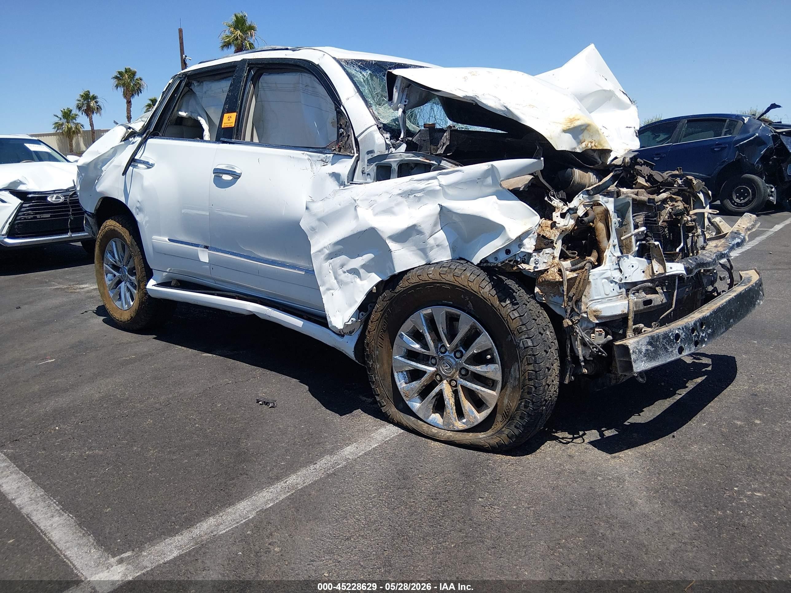 2015 Lexus Gx 460   White vin: JTJBM7FX8F5103864