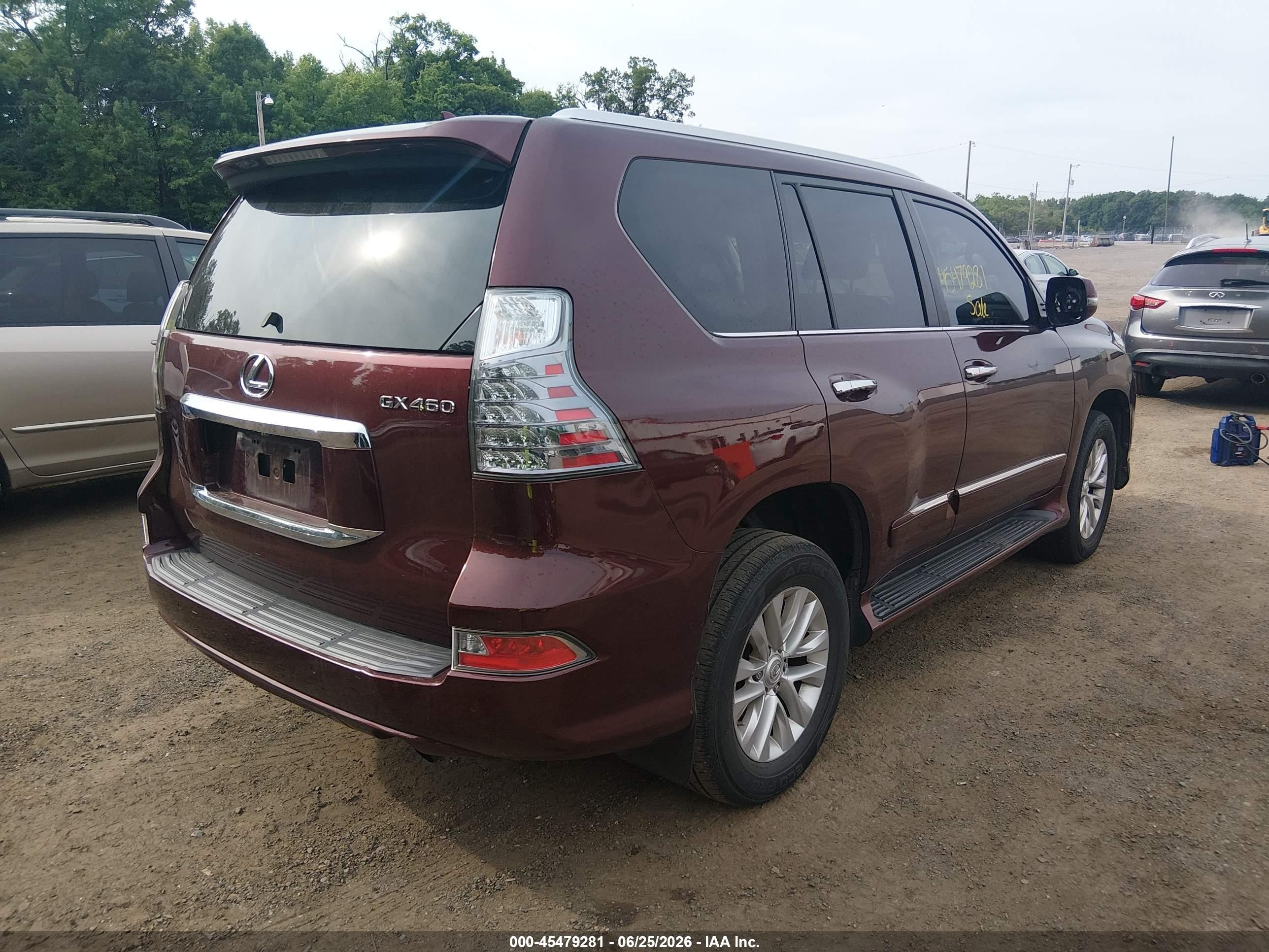 2014 Lexus Gx 460   Бордовый vin: JTJBM7FX9E5083316
