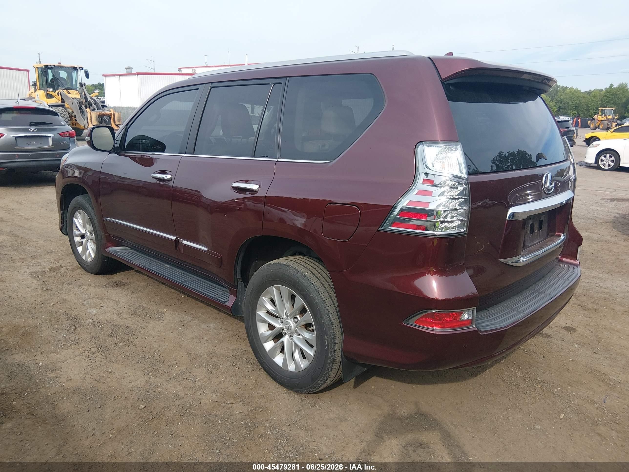 2014 Lexus Gx 460   Бордовый vin: JTJBM7FX9E5083316