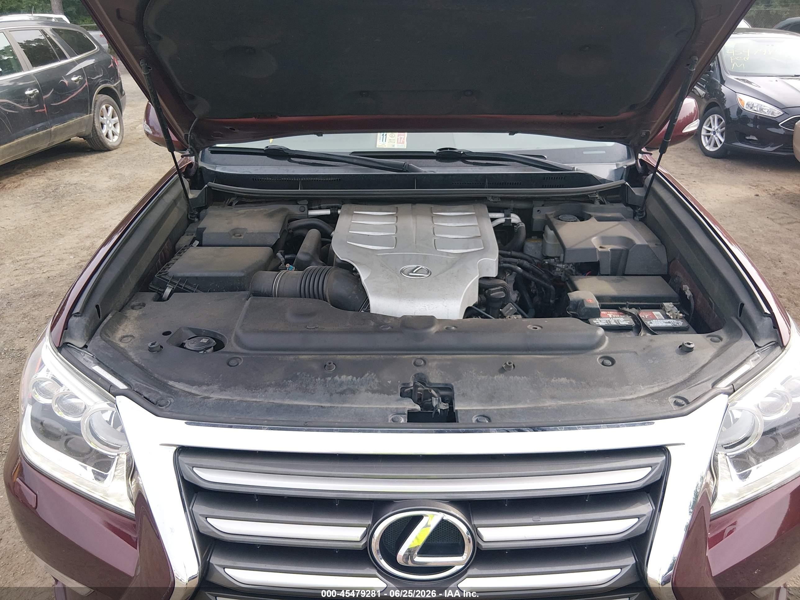 2014 Lexus Gx 460   Бордовый vin: JTJBM7FX9E5083316