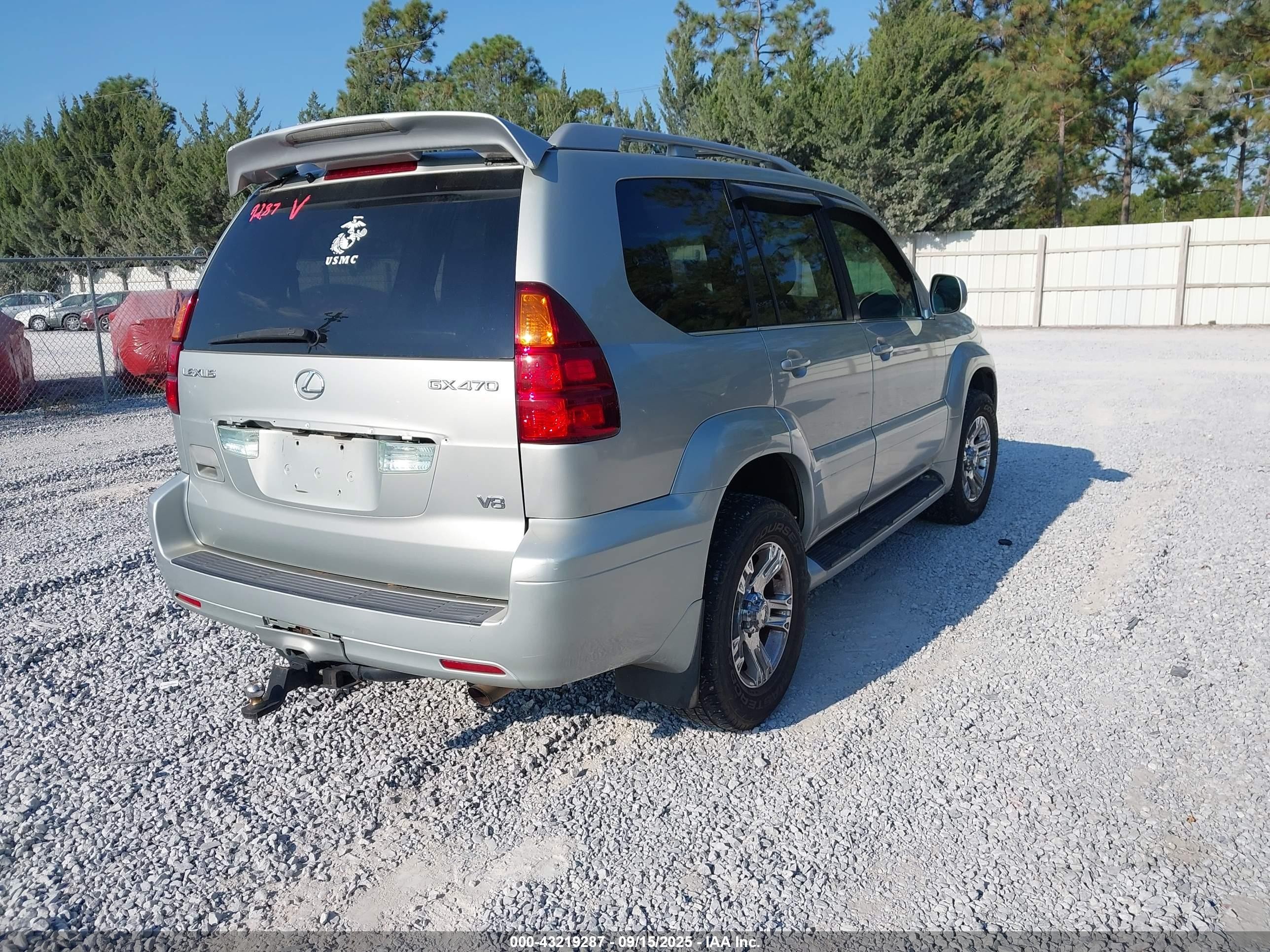 2003 Lexus Gx 470   White vin: JTJBT20X030022445