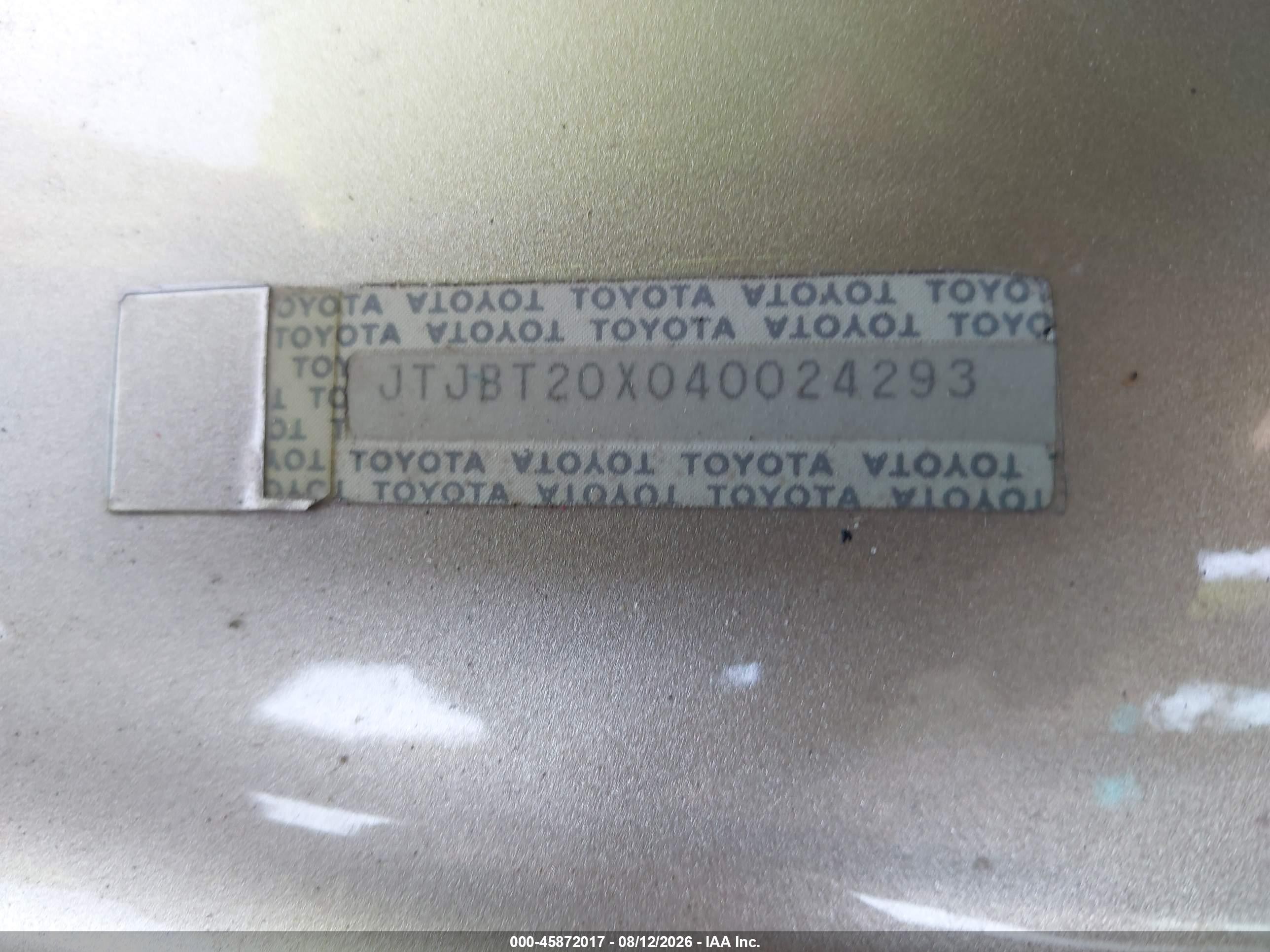 2004 Lexus Gx 470 Cream vin: JTJBT20X040024293