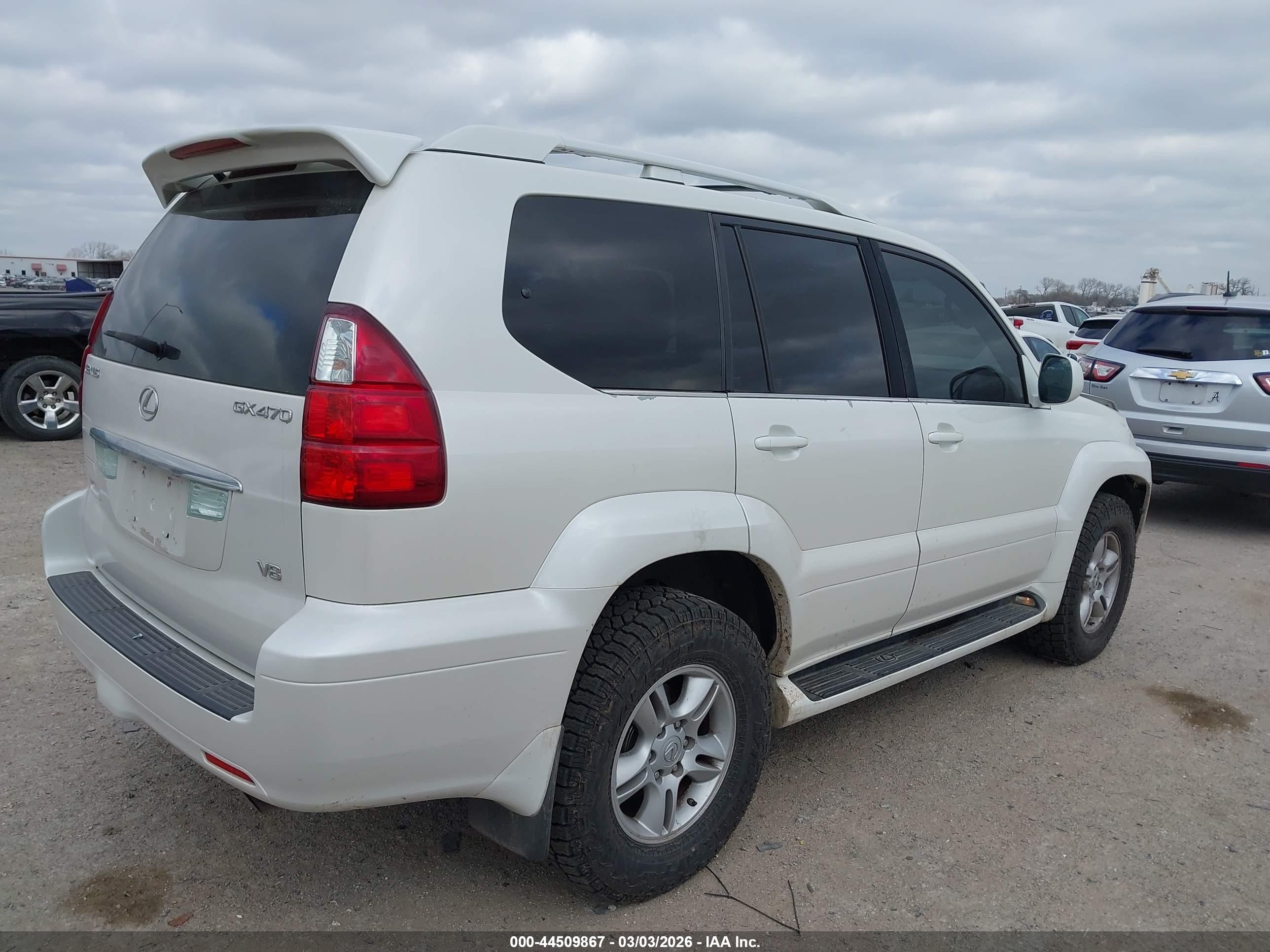 2007 Lexus Gx 470   White vin: JTJBT20X070129405