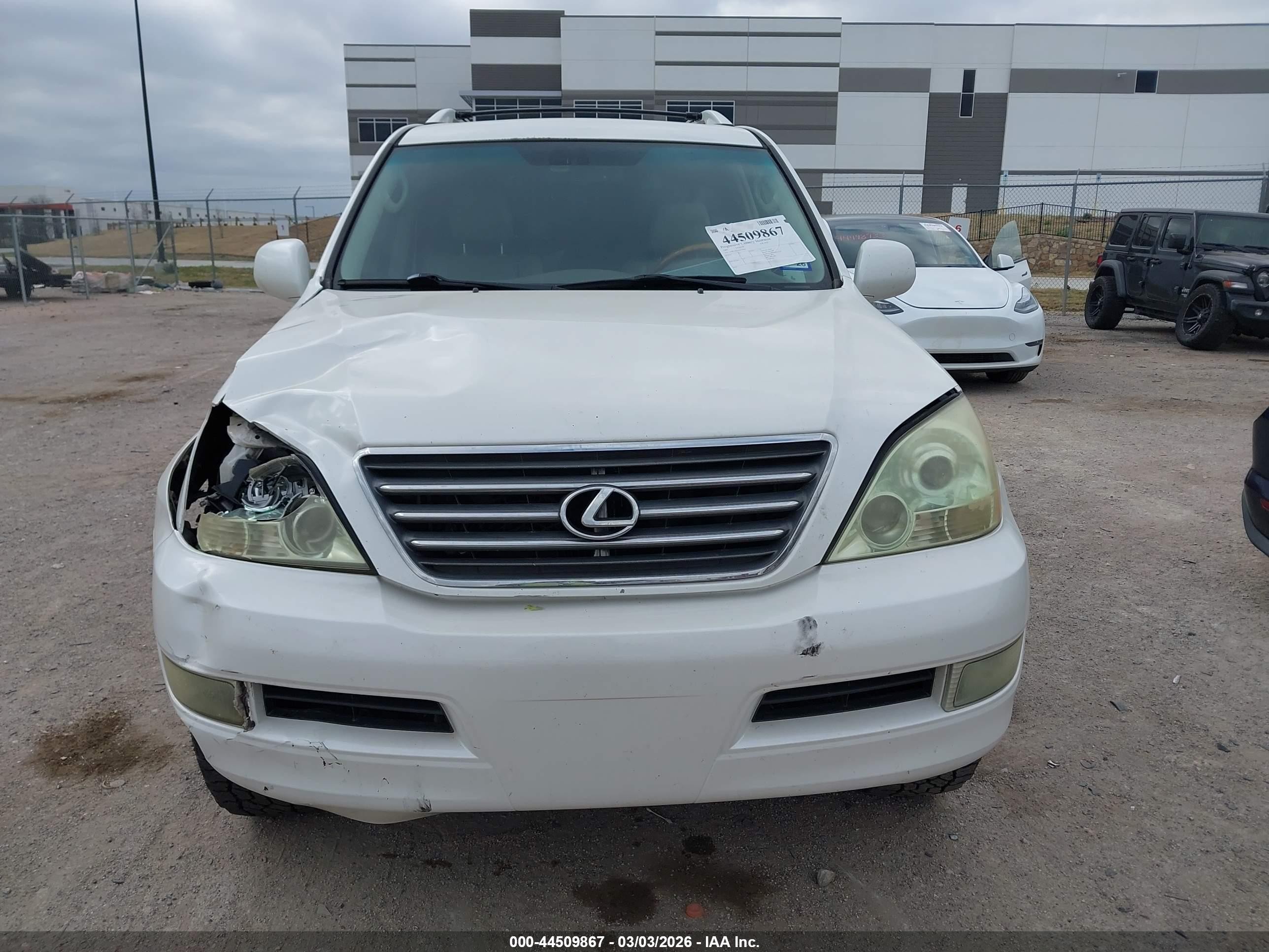 2007 Lexus Gx 470   White vin: JTJBT20X070129405