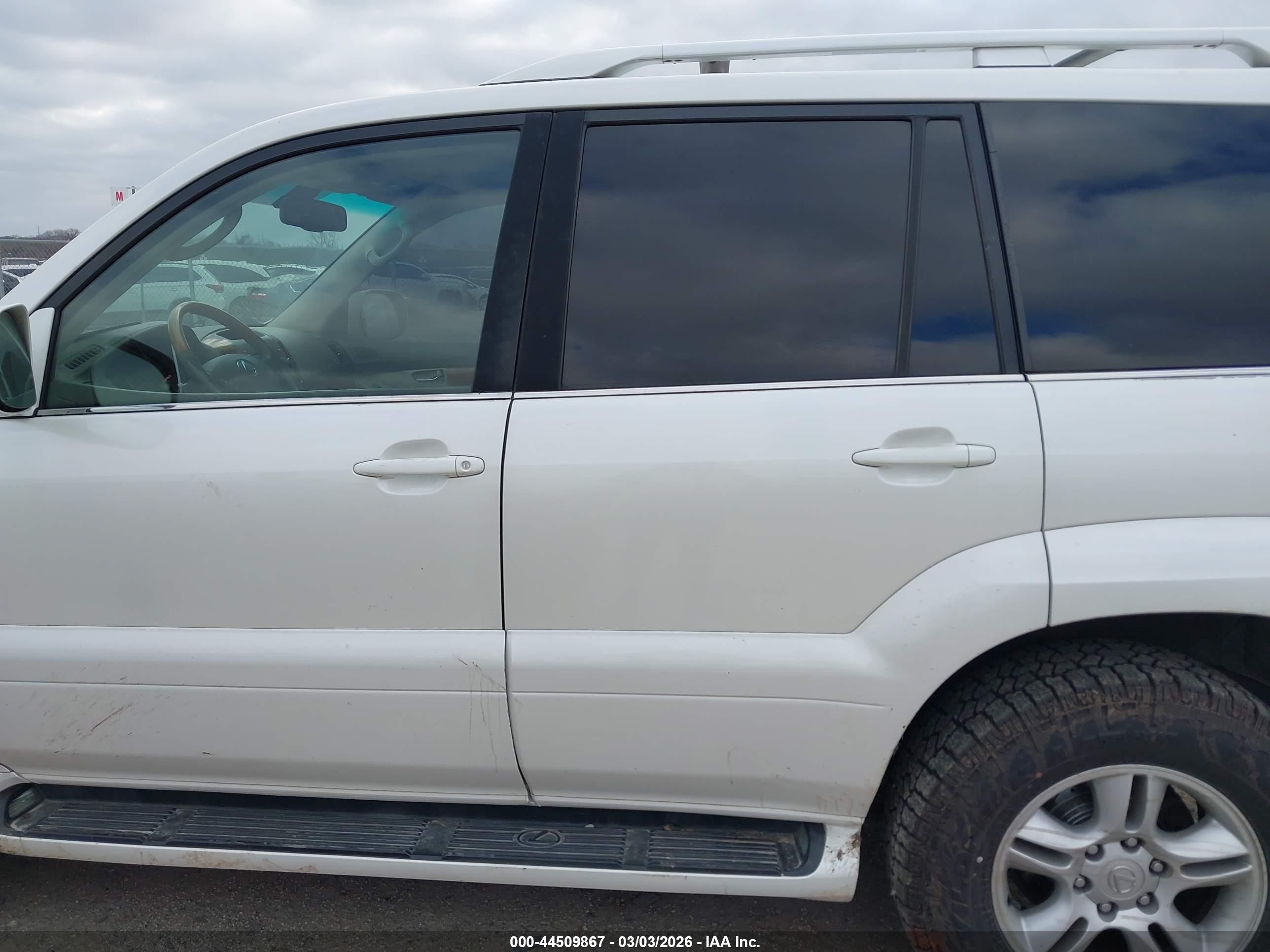 2007 Lexus Gx 470   White vin: JTJBT20X070129405
