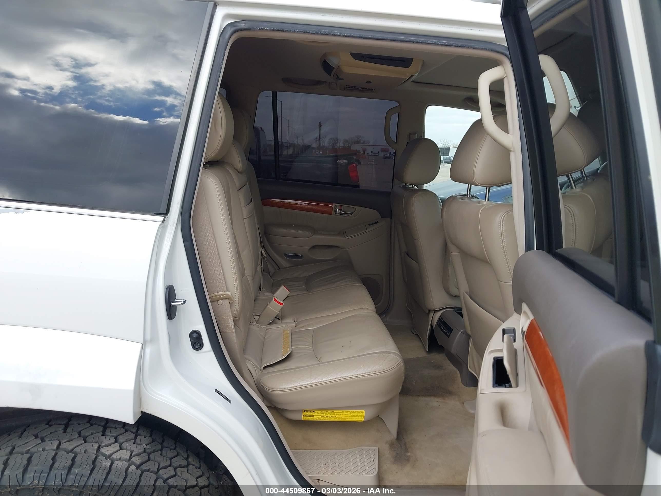 2007 Lexus Gx 470   White vin: JTJBT20X070129405