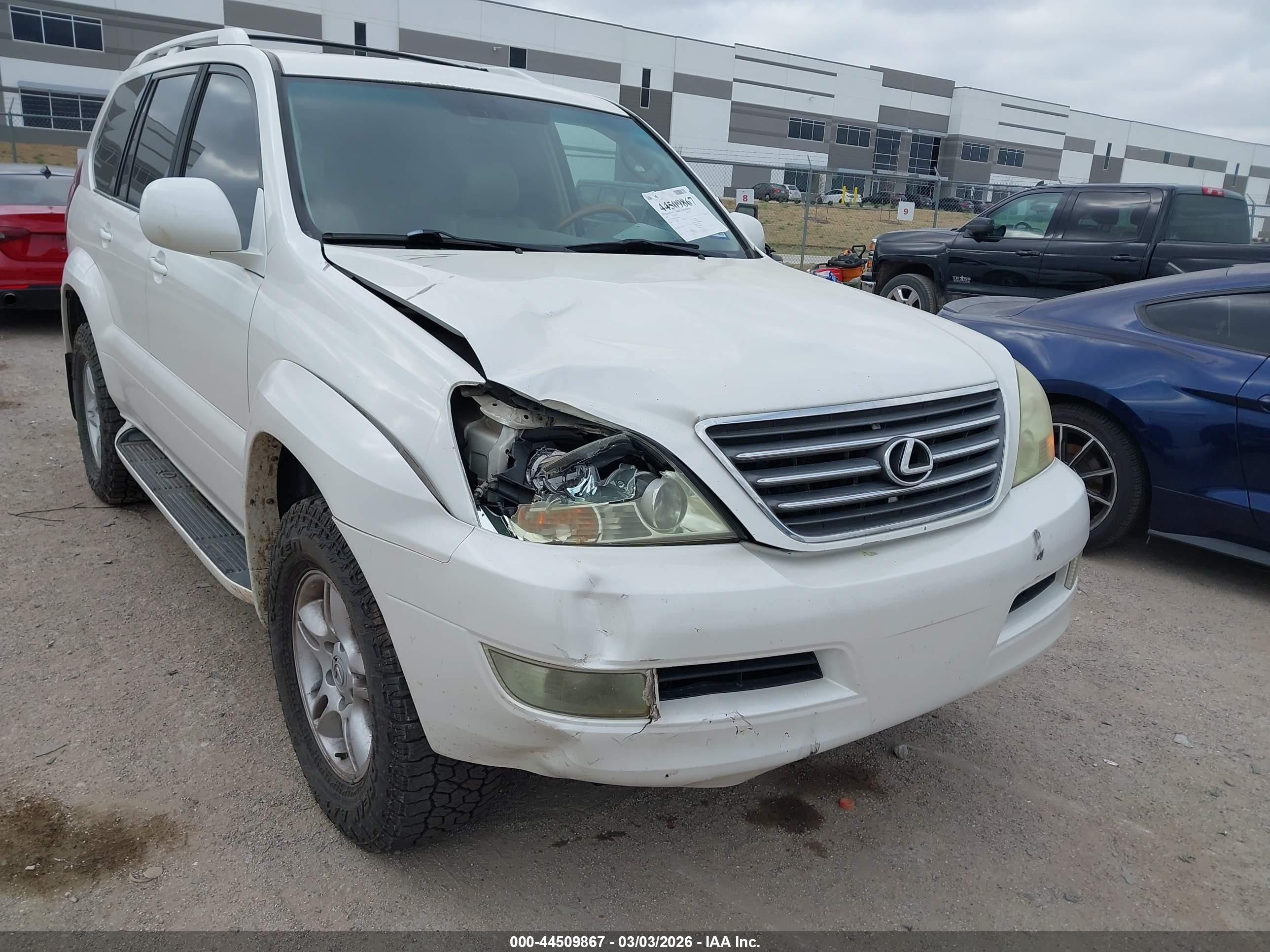 2007 Lexus Gx 470   White vin: JTJBT20X070129405