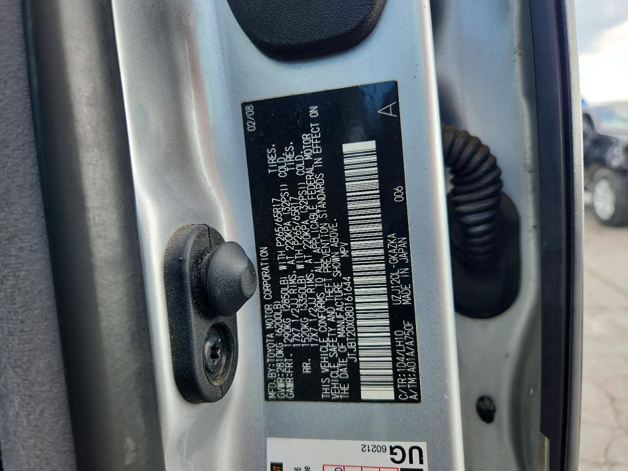 2008 Lexus Gx 470 Silver vin: JTJBT20X080161644