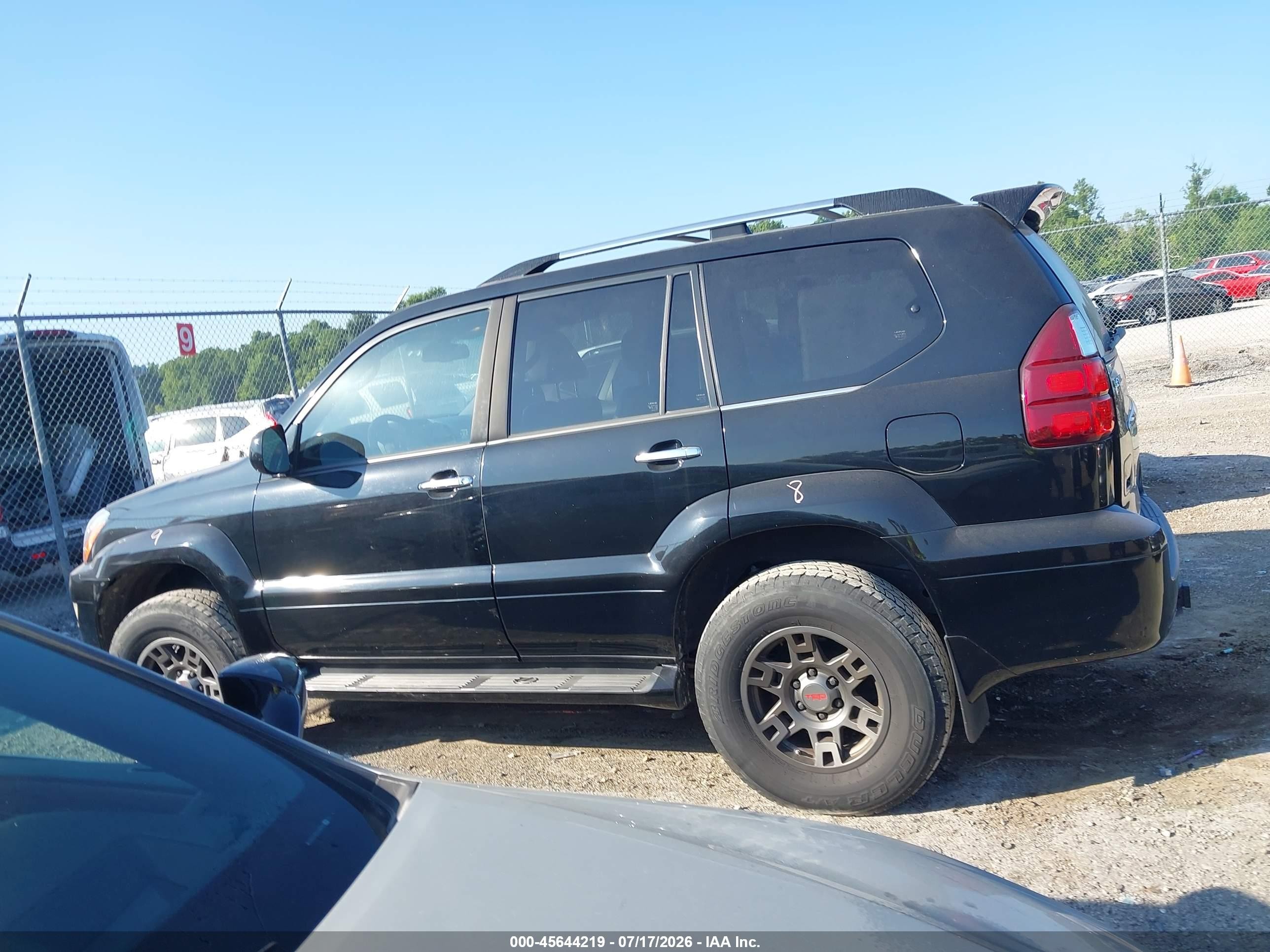 2009 Lexus Gx 470   Black vin: JTJBT20X090176193