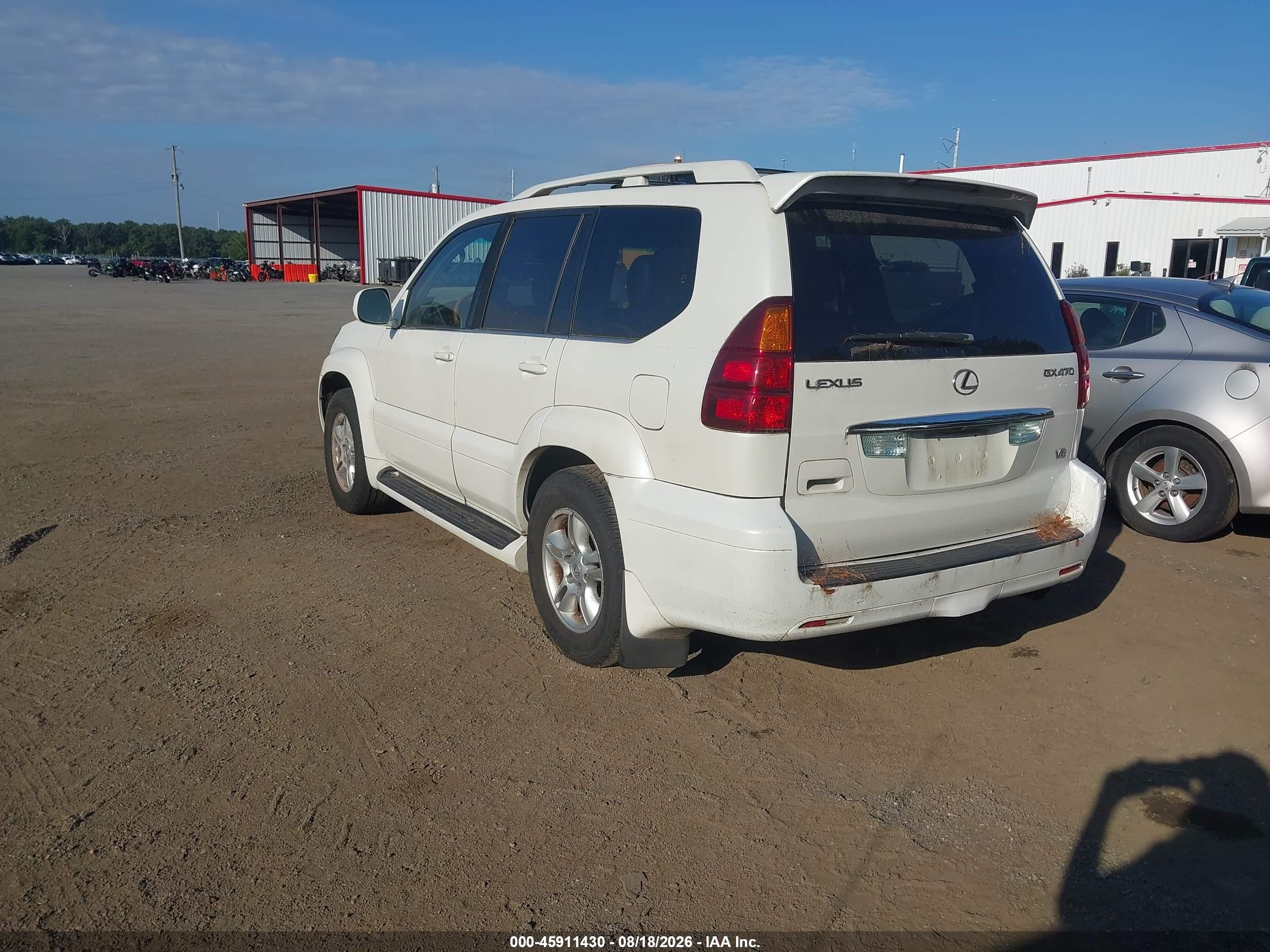 2005 Lexus Gx 470   White vin: JTJBT20X150072886