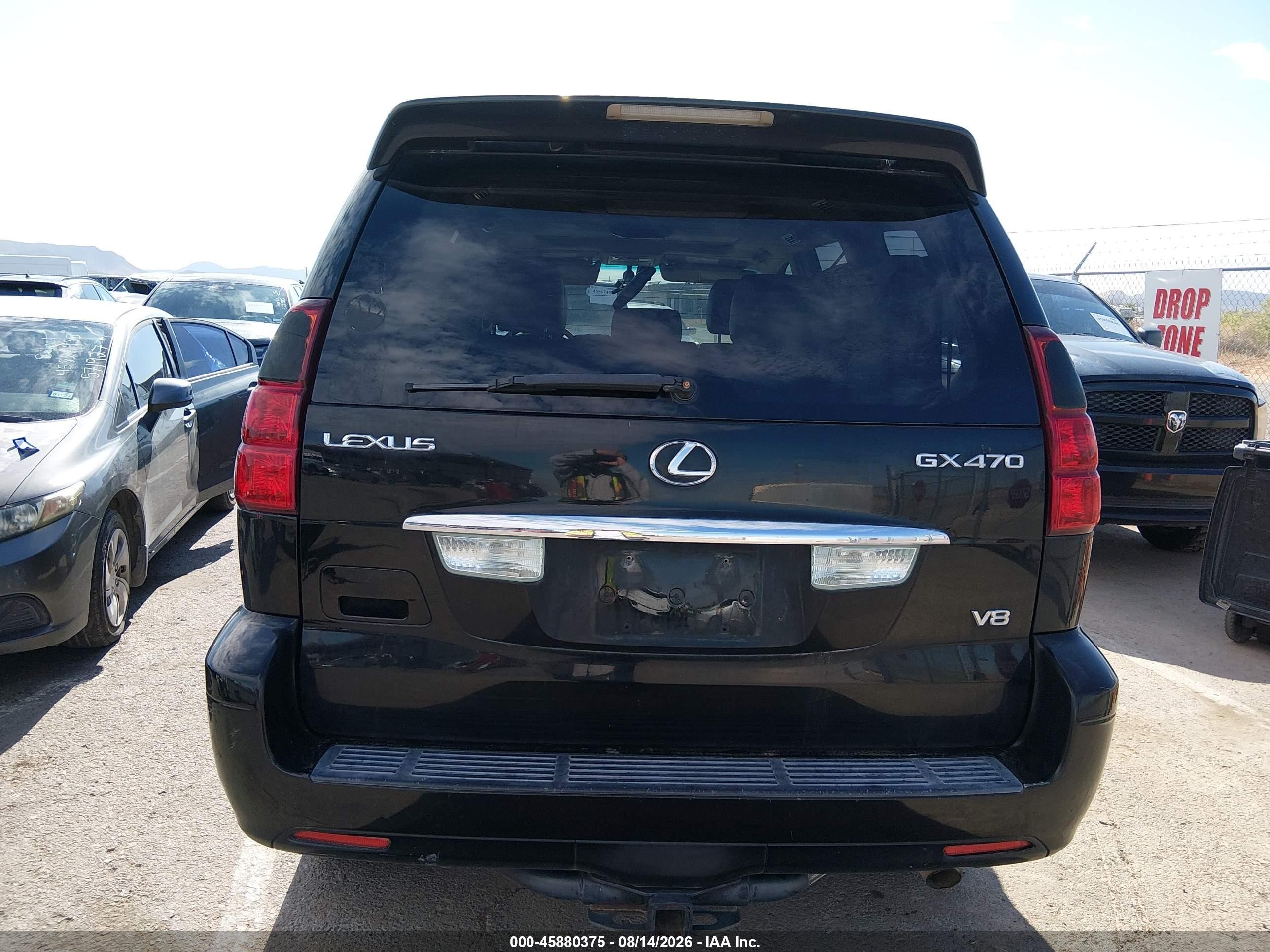 2005 Lexus Gx 470   Black vin: JTJBT20X150090966