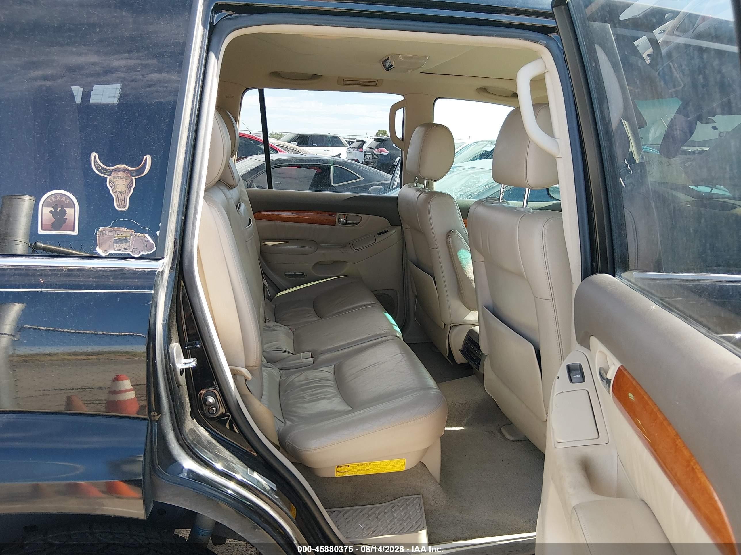 2005 Lexus Gx 470   Black vin: JTJBT20X150090966