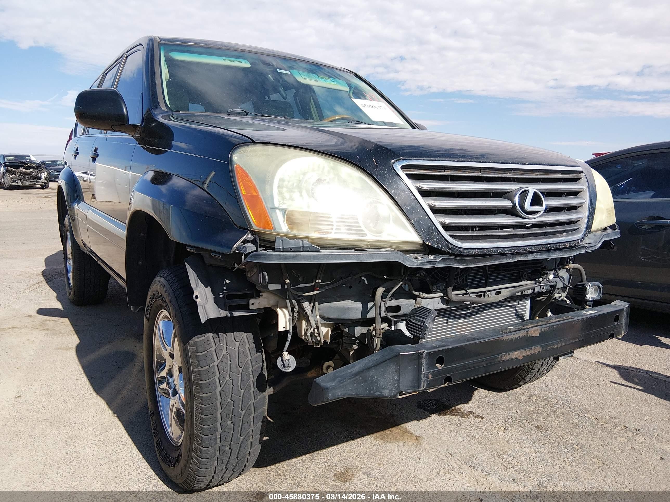 2005 Lexus Gx 470   Black vin: JTJBT20X150090966