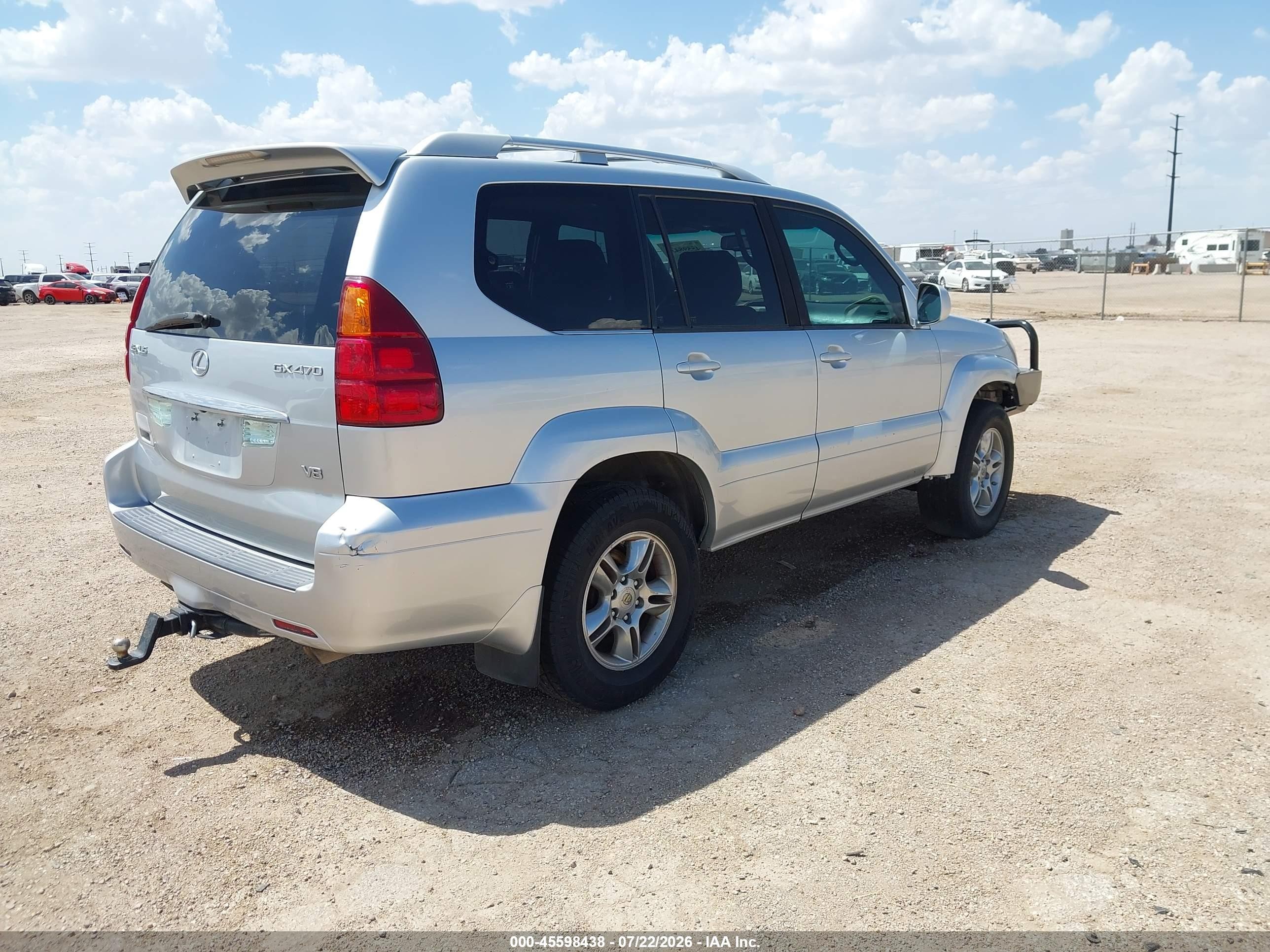 2007 Lexus Gx 470   Silver vin: JTJBT20X170126836