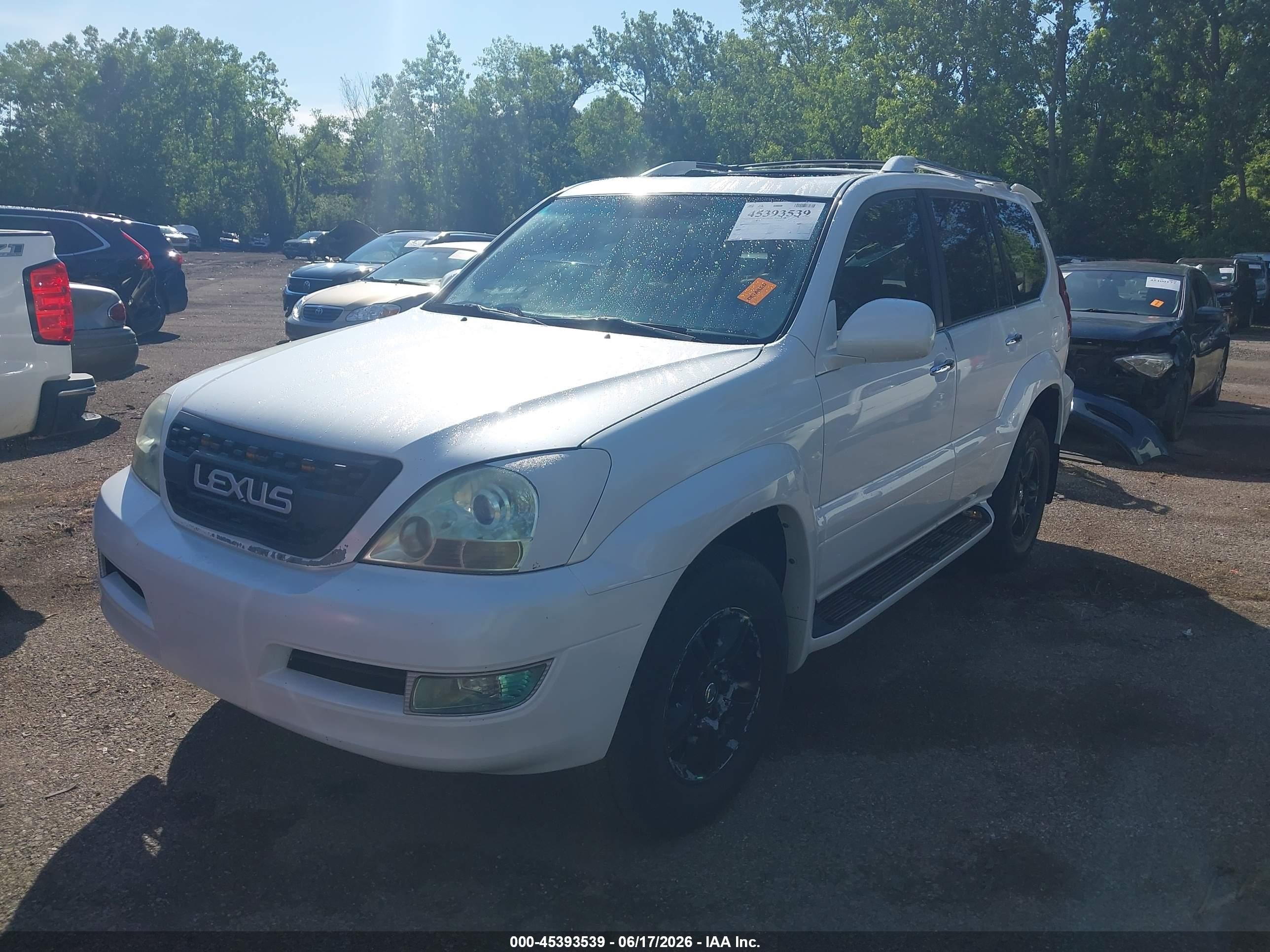 2008 Lexus Gx 470   White vin: JTJBT20X180150913