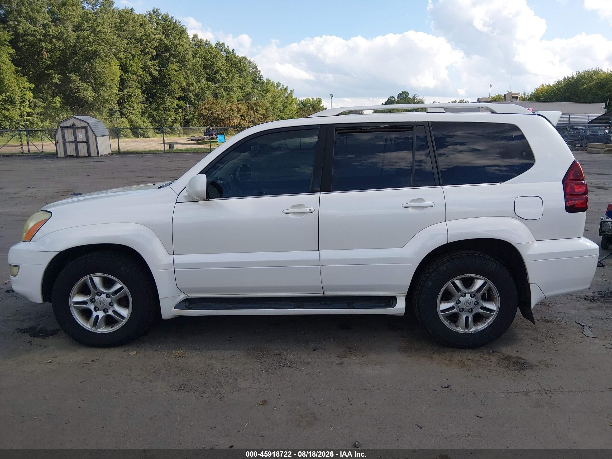 2005 Lexus Gx 470   White vin: JTJBT20X250078132