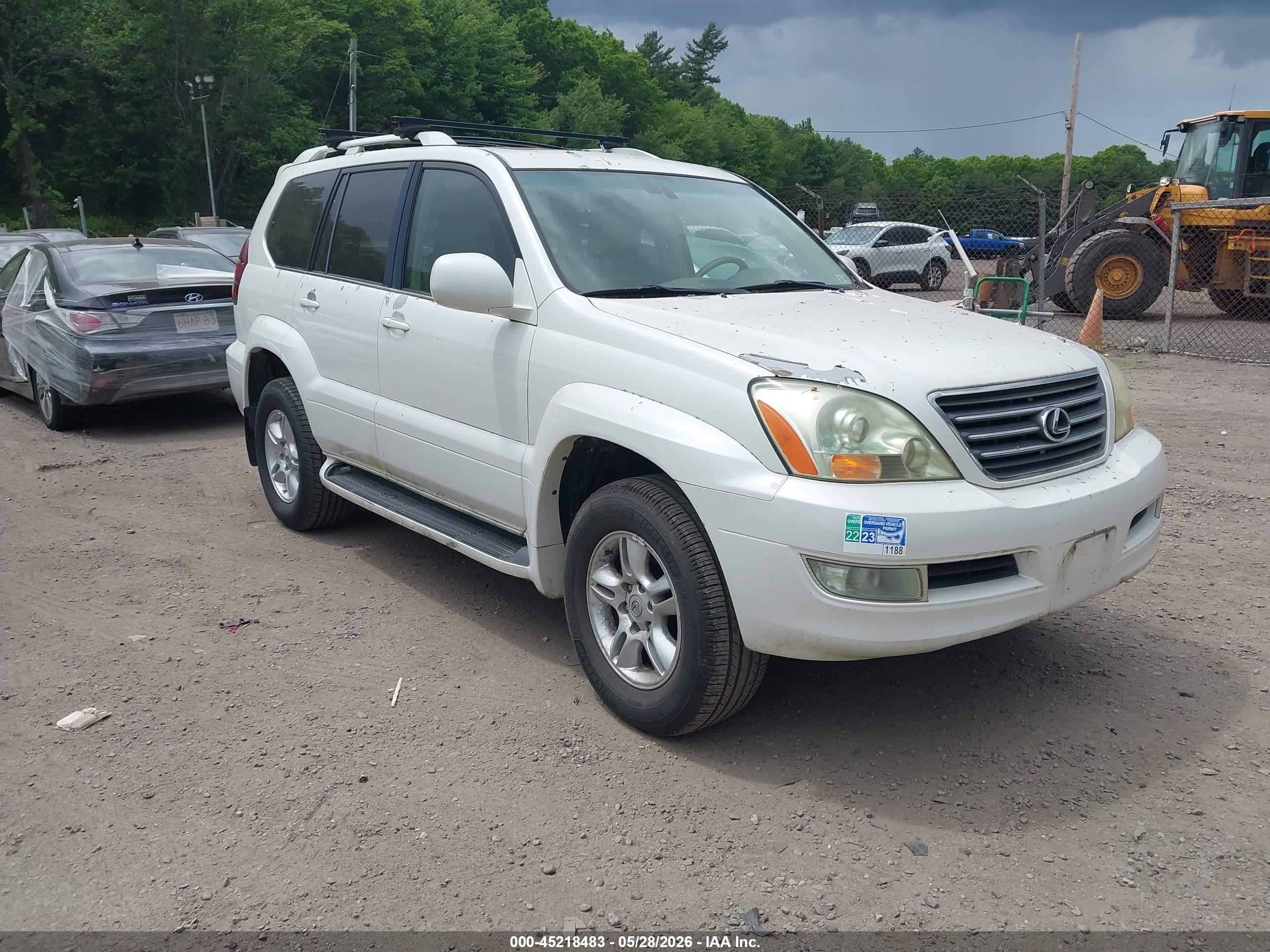 2005 Lexus Gx 470   White vin: JTJBT20X250086263