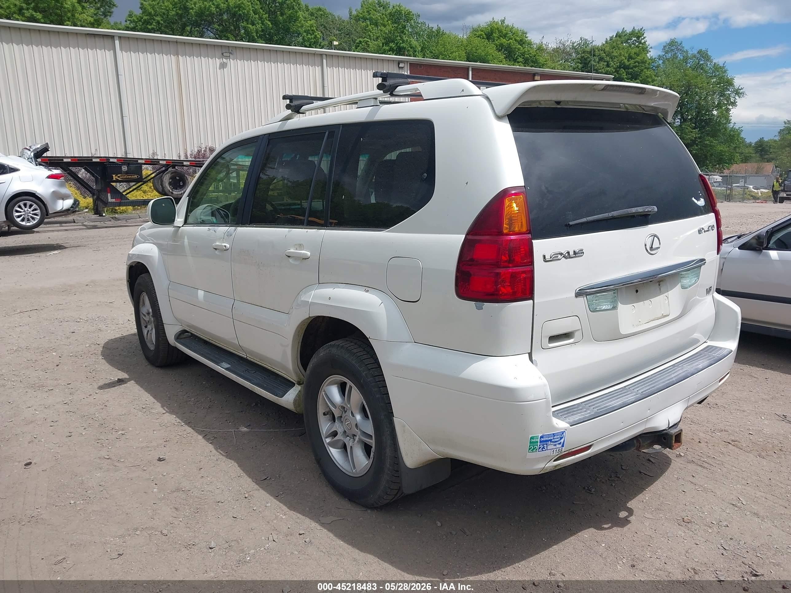 2005 Lexus Gx 470   White vin: JTJBT20X250086263