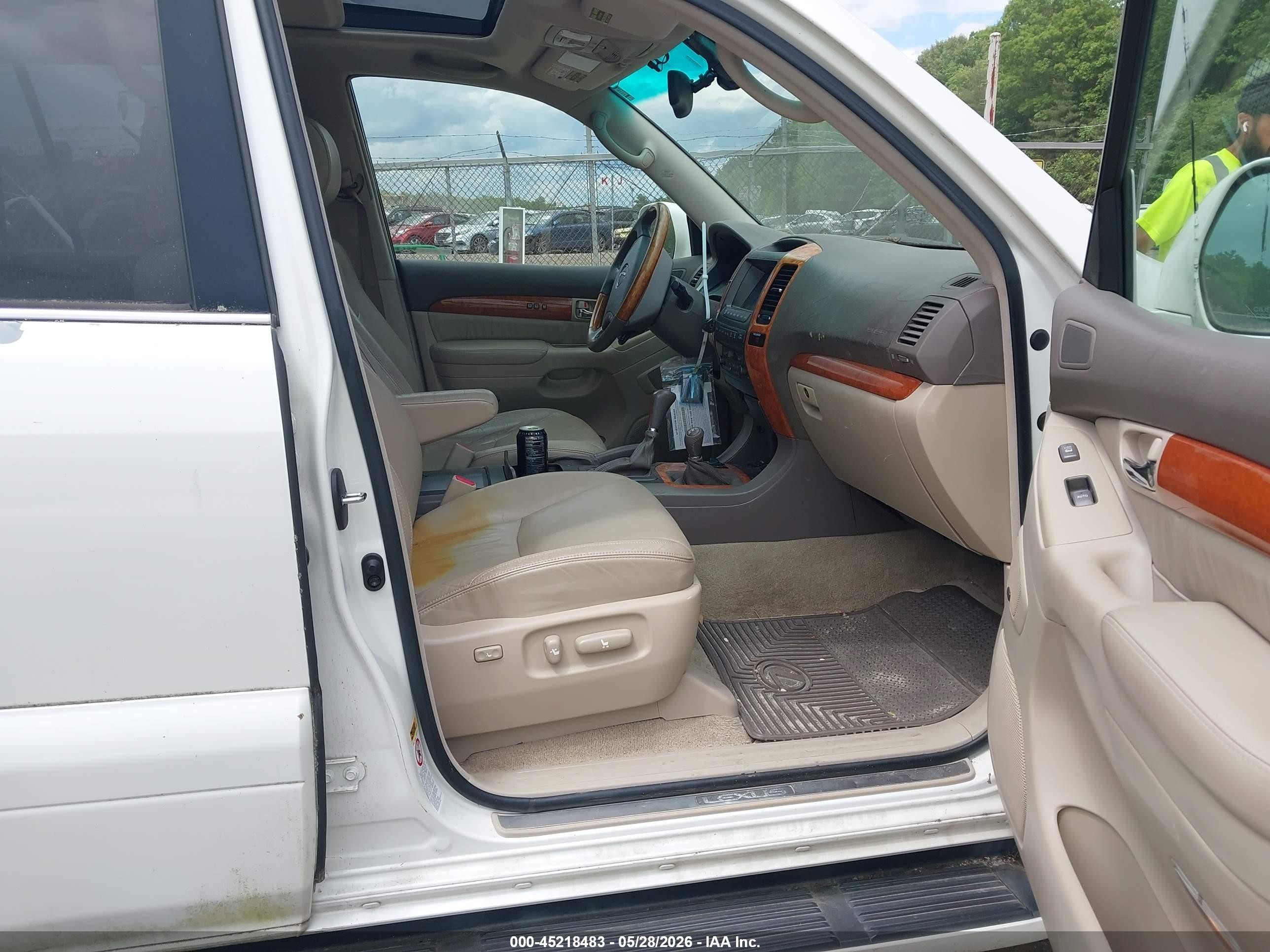 2005 Lexus Gx 470   White vin: JTJBT20X250086263