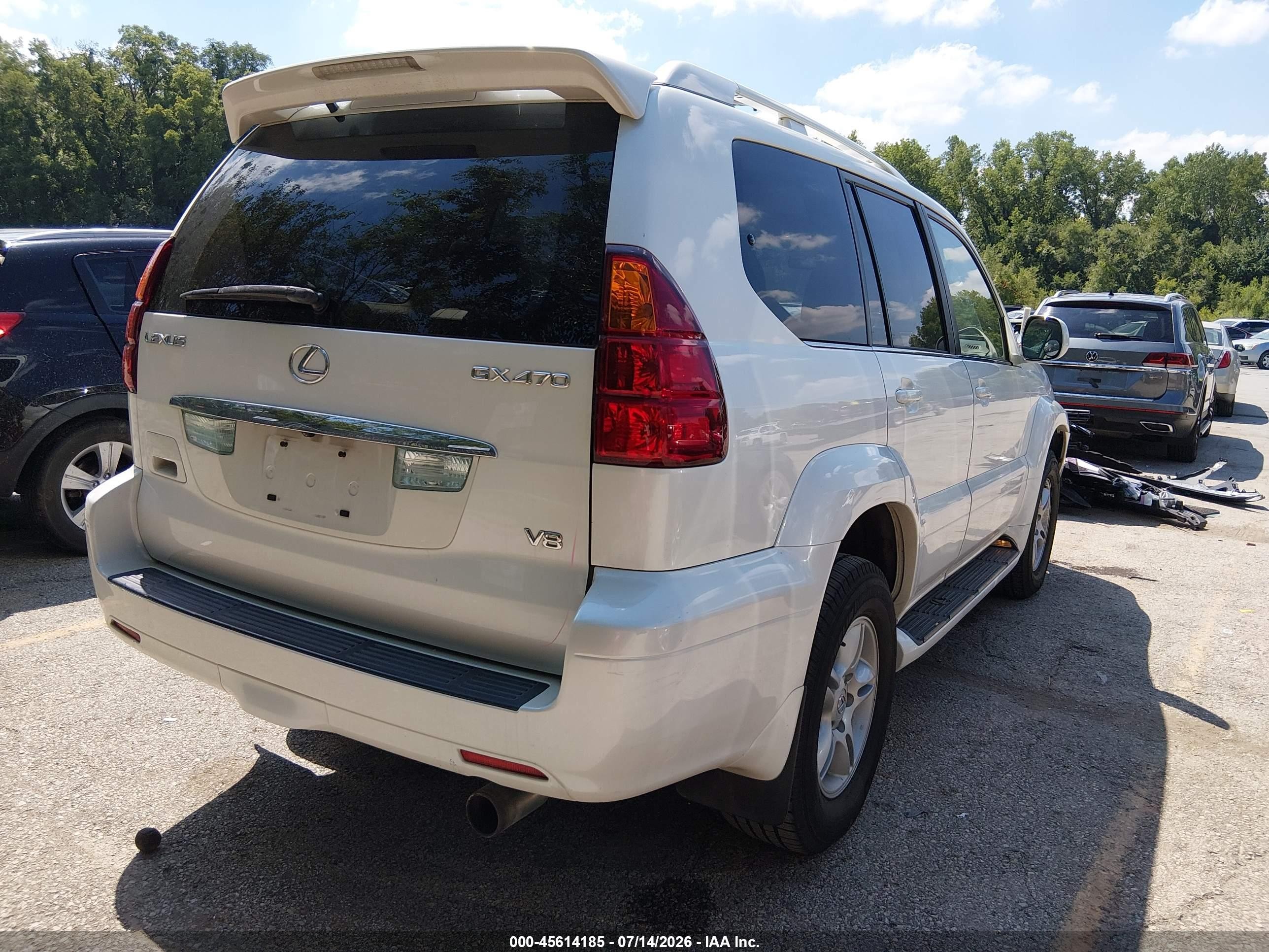 2007 Lexus Gx 470   Белый vin: JTJBT20X270140356