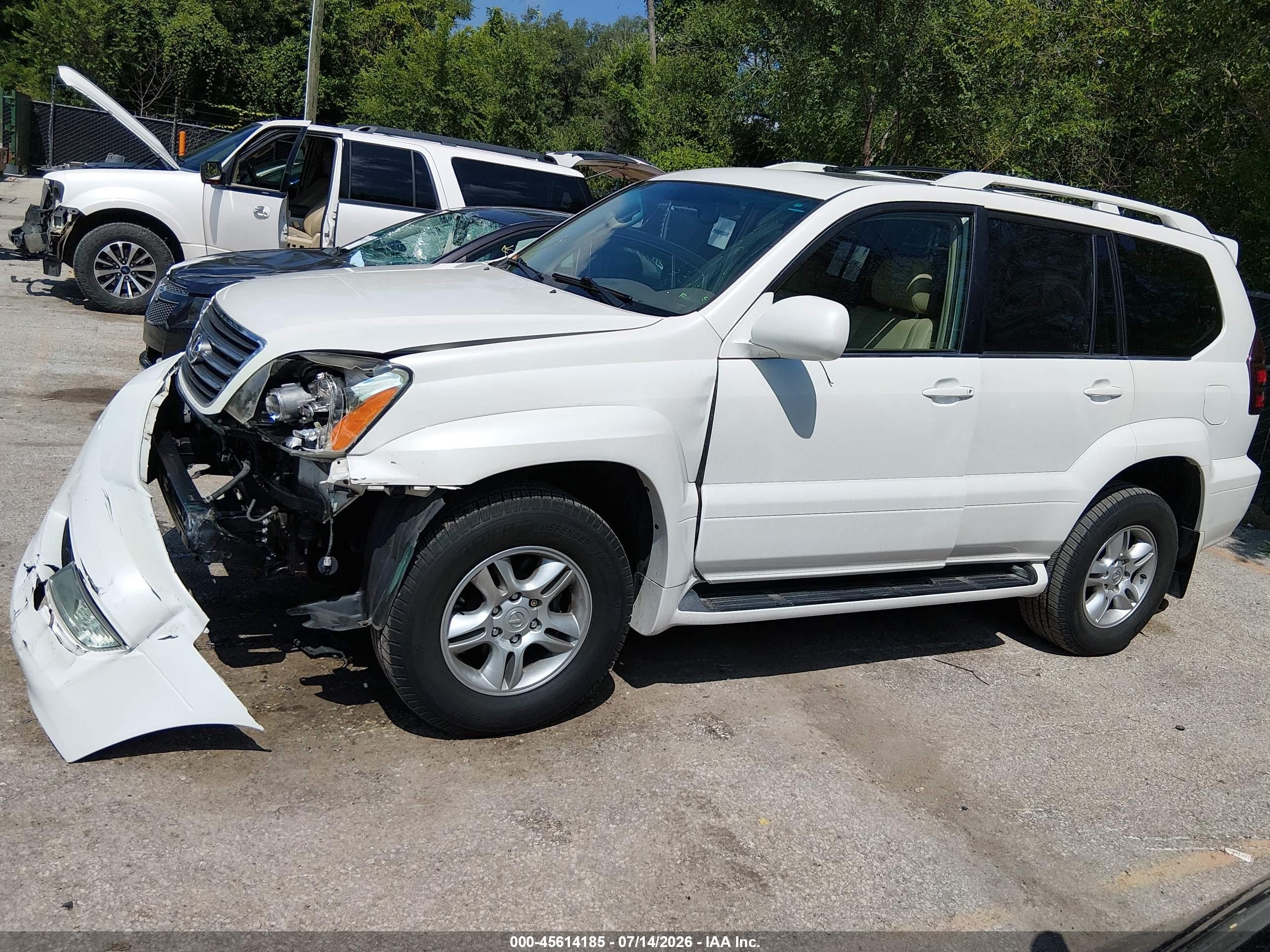 2007 Lexus Gx 470   Белый vin: JTJBT20X270140356