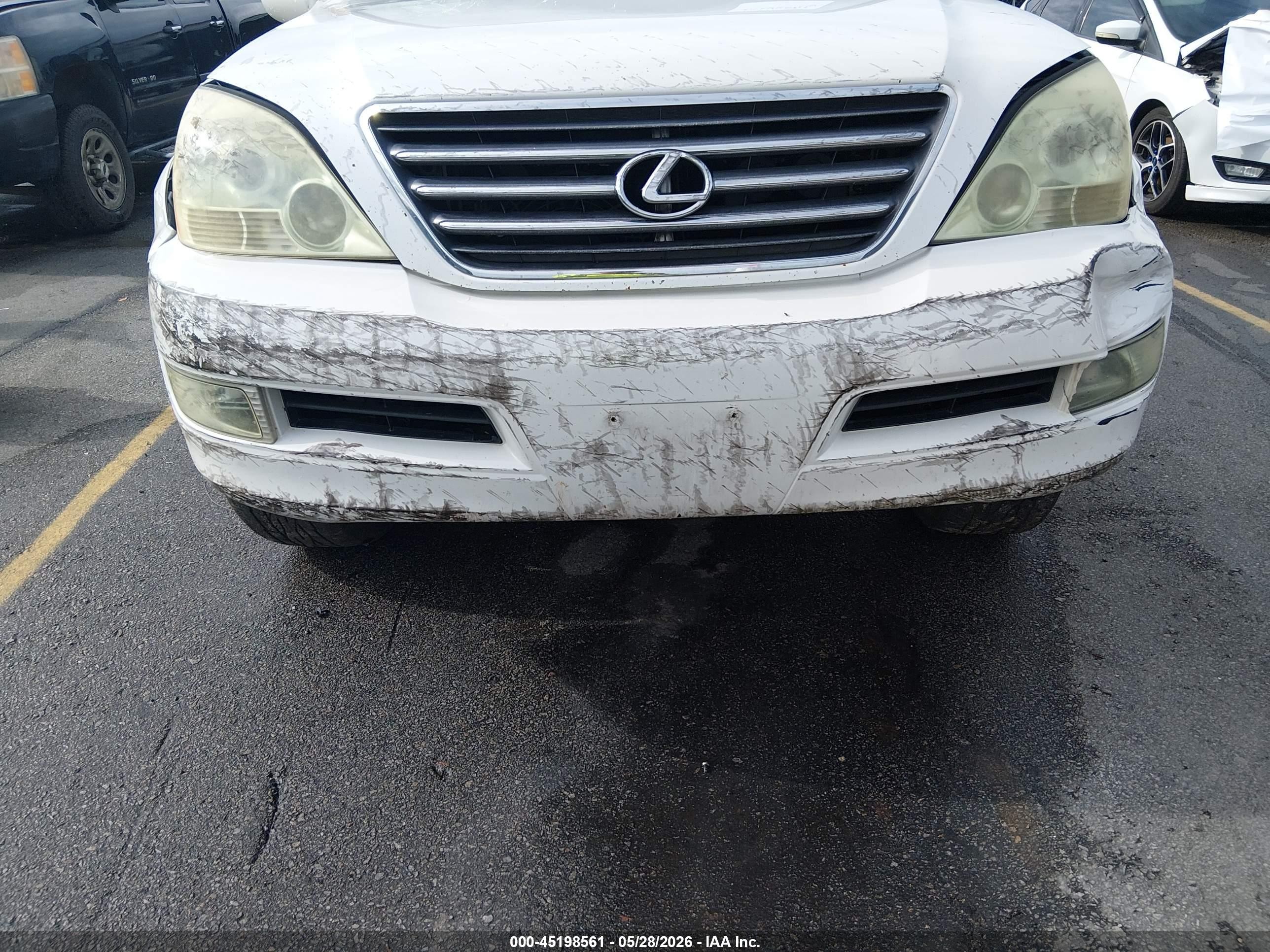 2008 Lexus Gx 470 White vin: JTJBT20X280149267