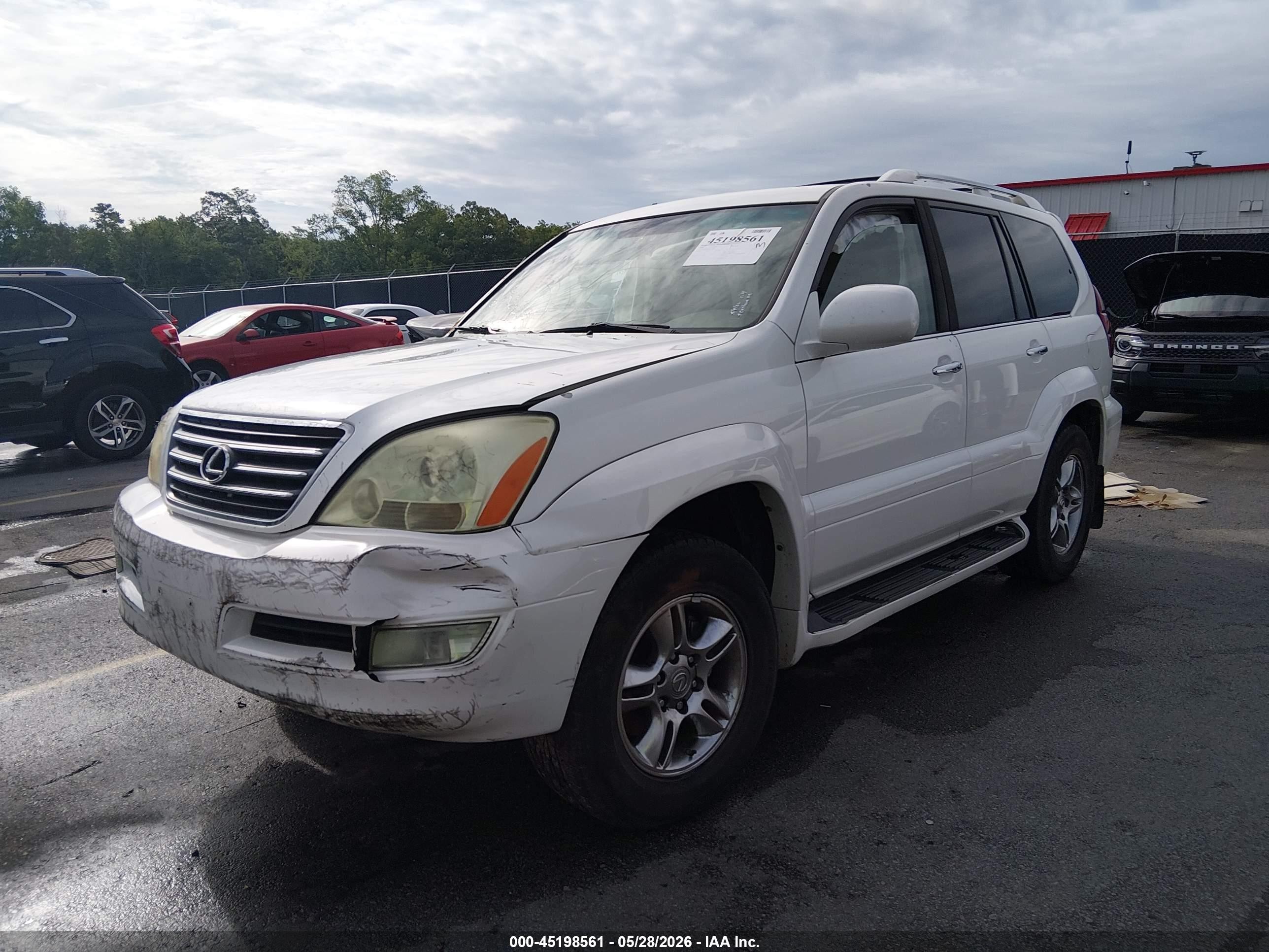 2008 Lexus Gx 470 White vin: JTJBT20X280149267