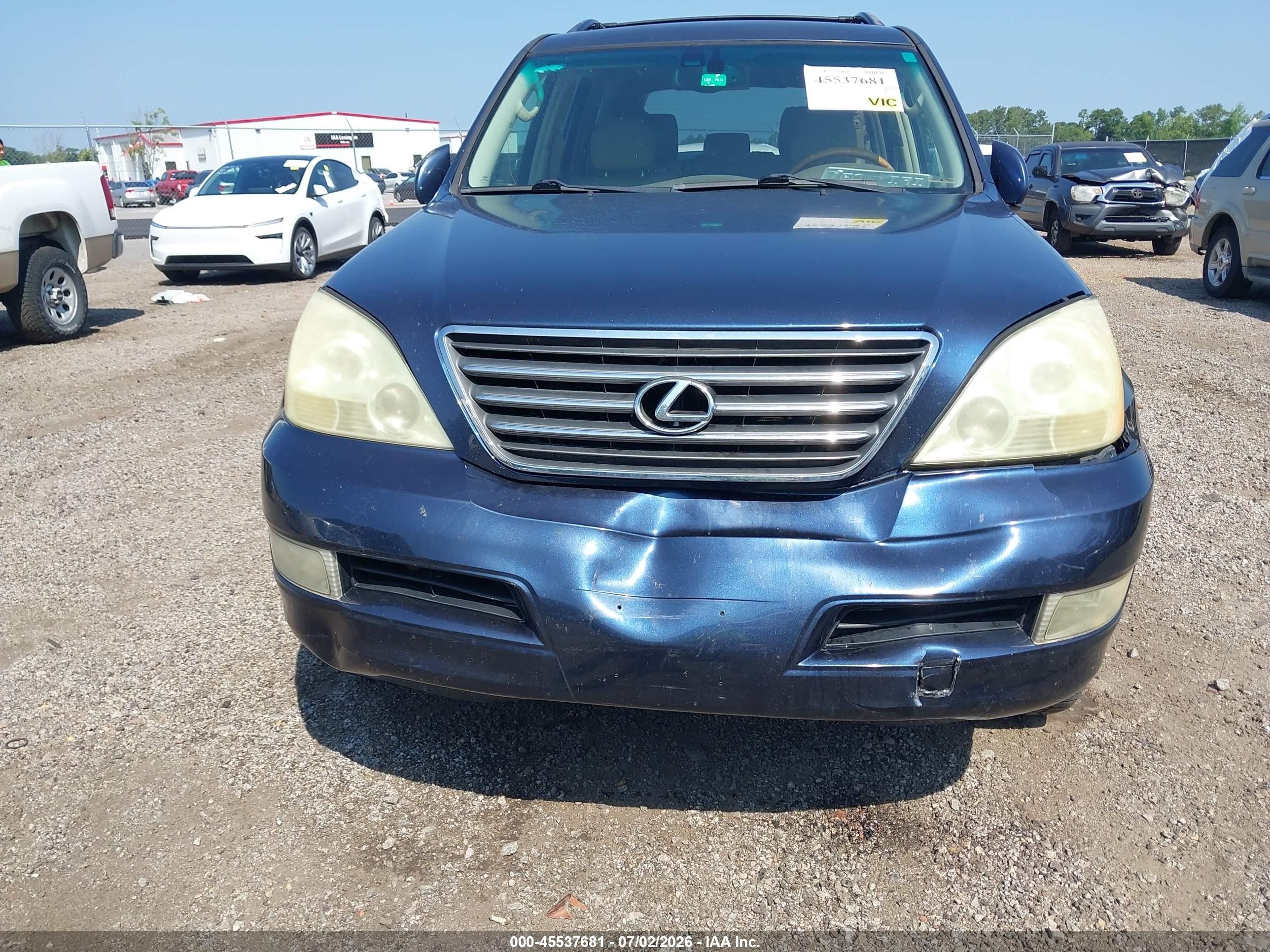 2004 Lexus Gx 470   Blue vin: JTJBT20X340042481