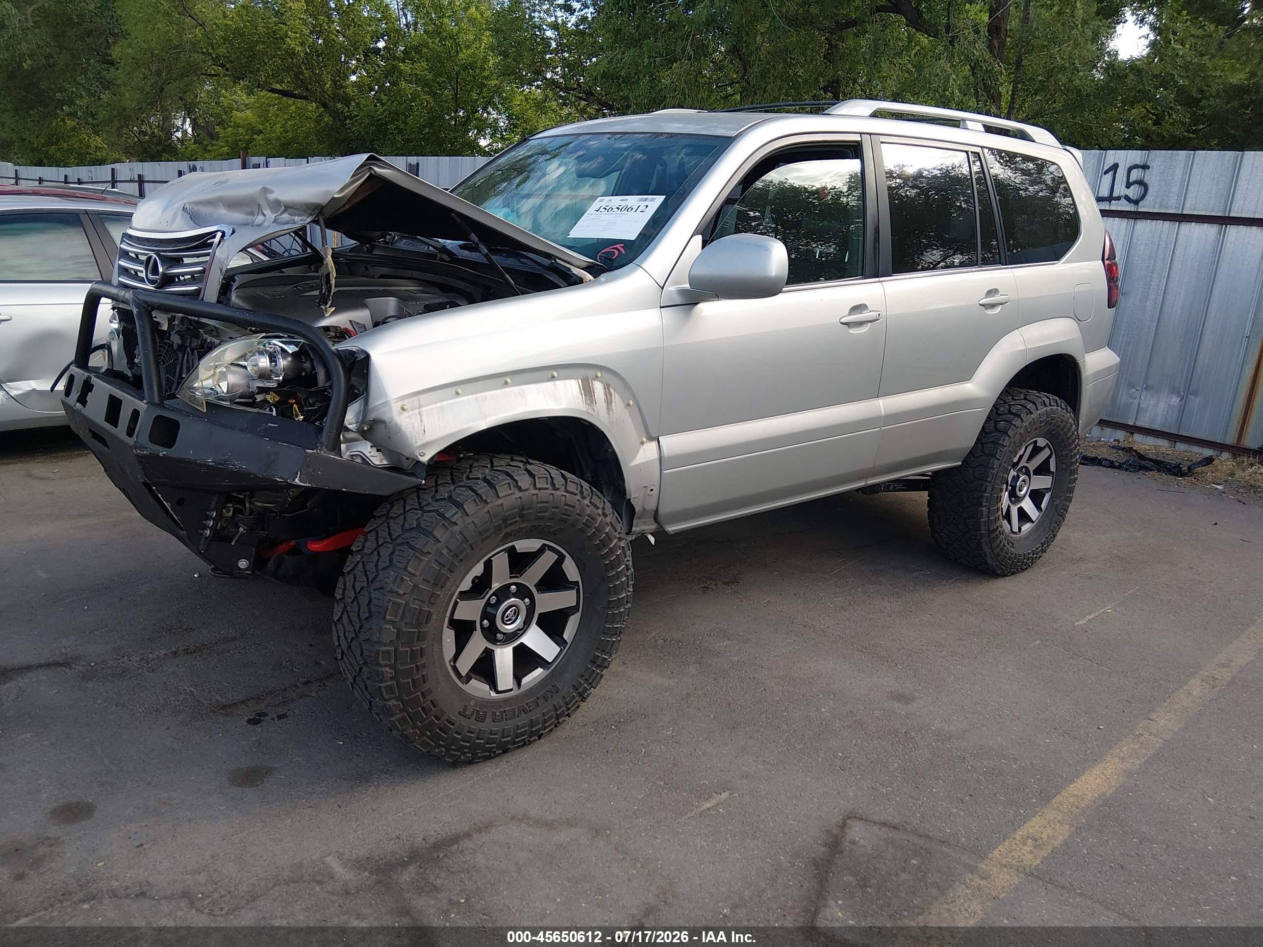2004 Lexus Gx 470   Серебряный vin: JTJBT20X340064819
