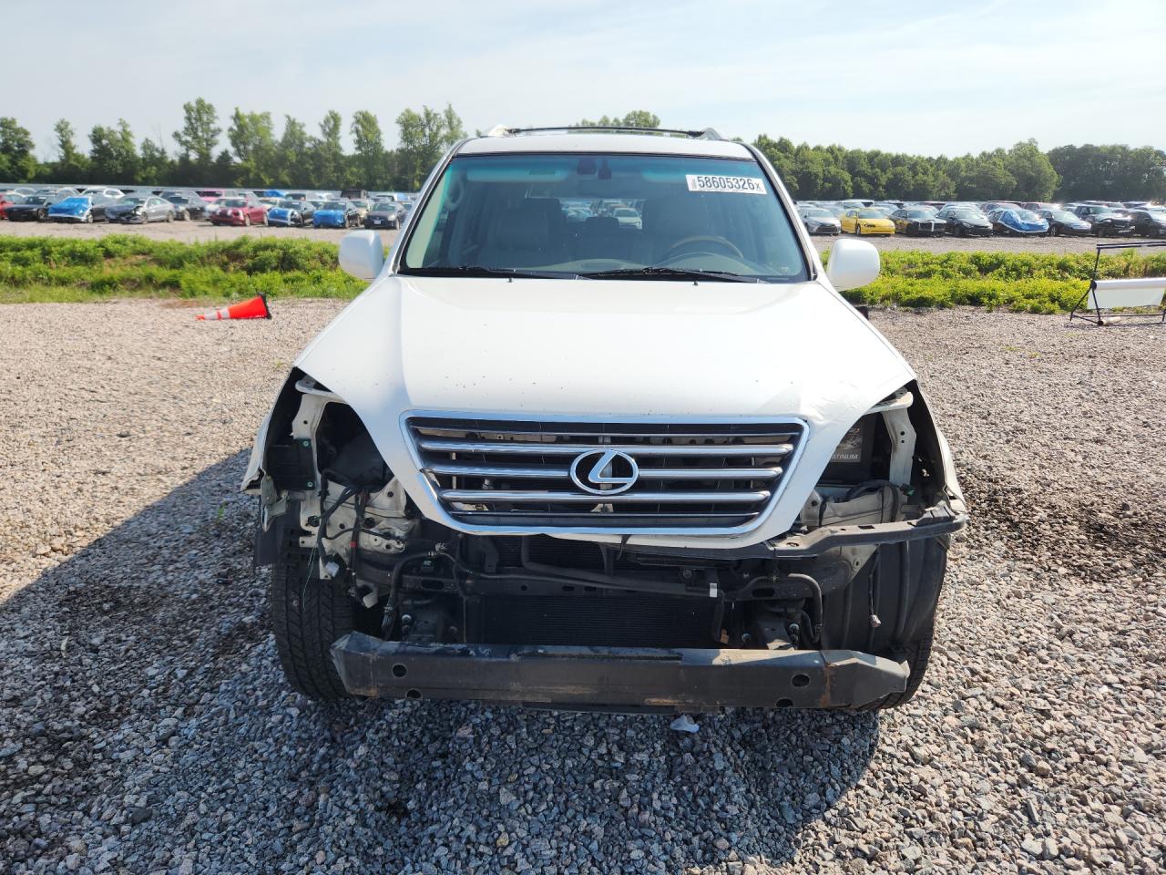 2005 Lexus Gx 470 White vin: JTJBT20X350081931