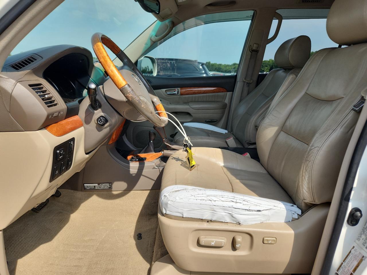 2005 Lexus Gx 470 White vin: JTJBT20X350081931