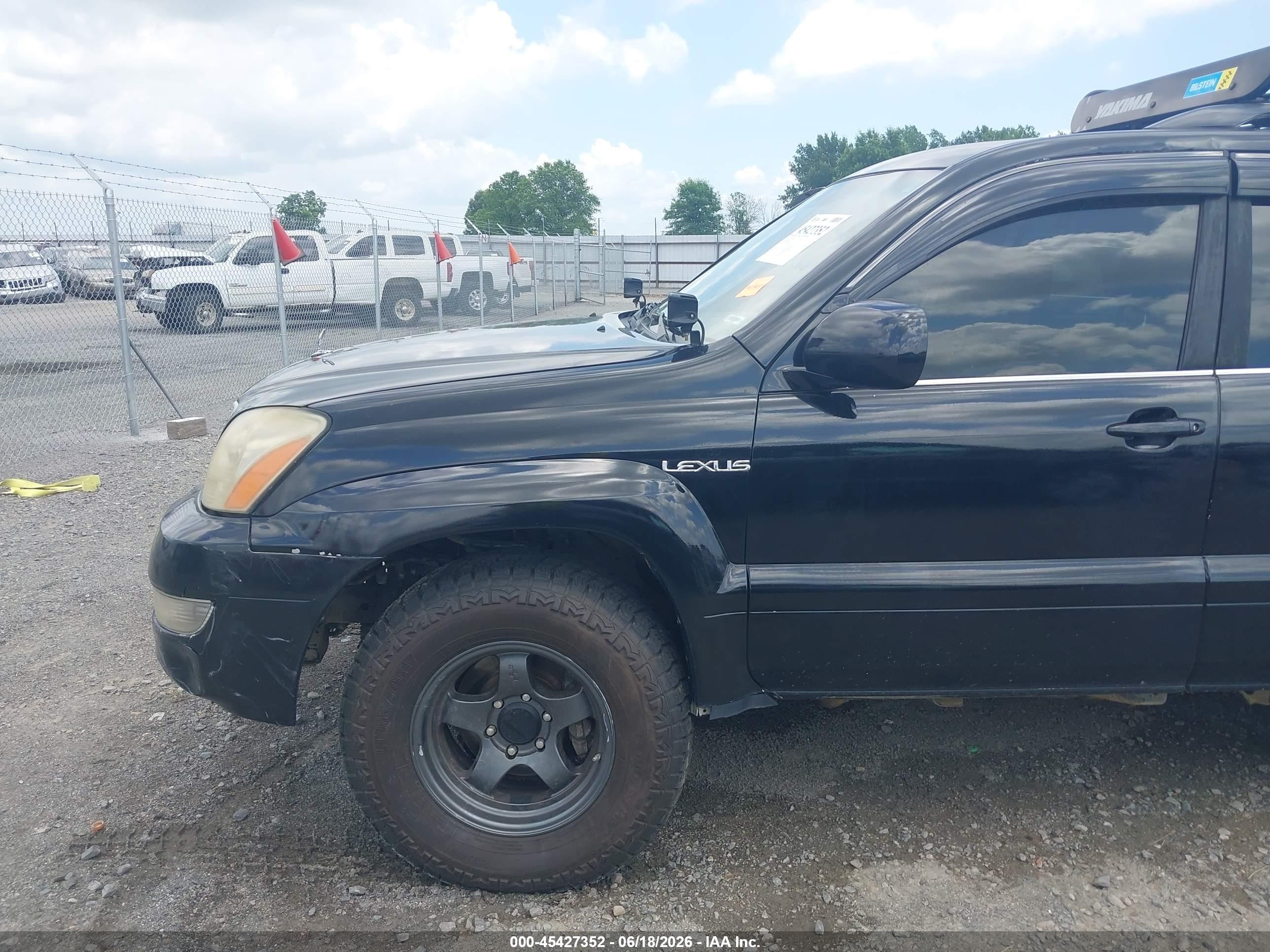 2005 Lexus Gx 470   Black vin: JTJBT20X350095585