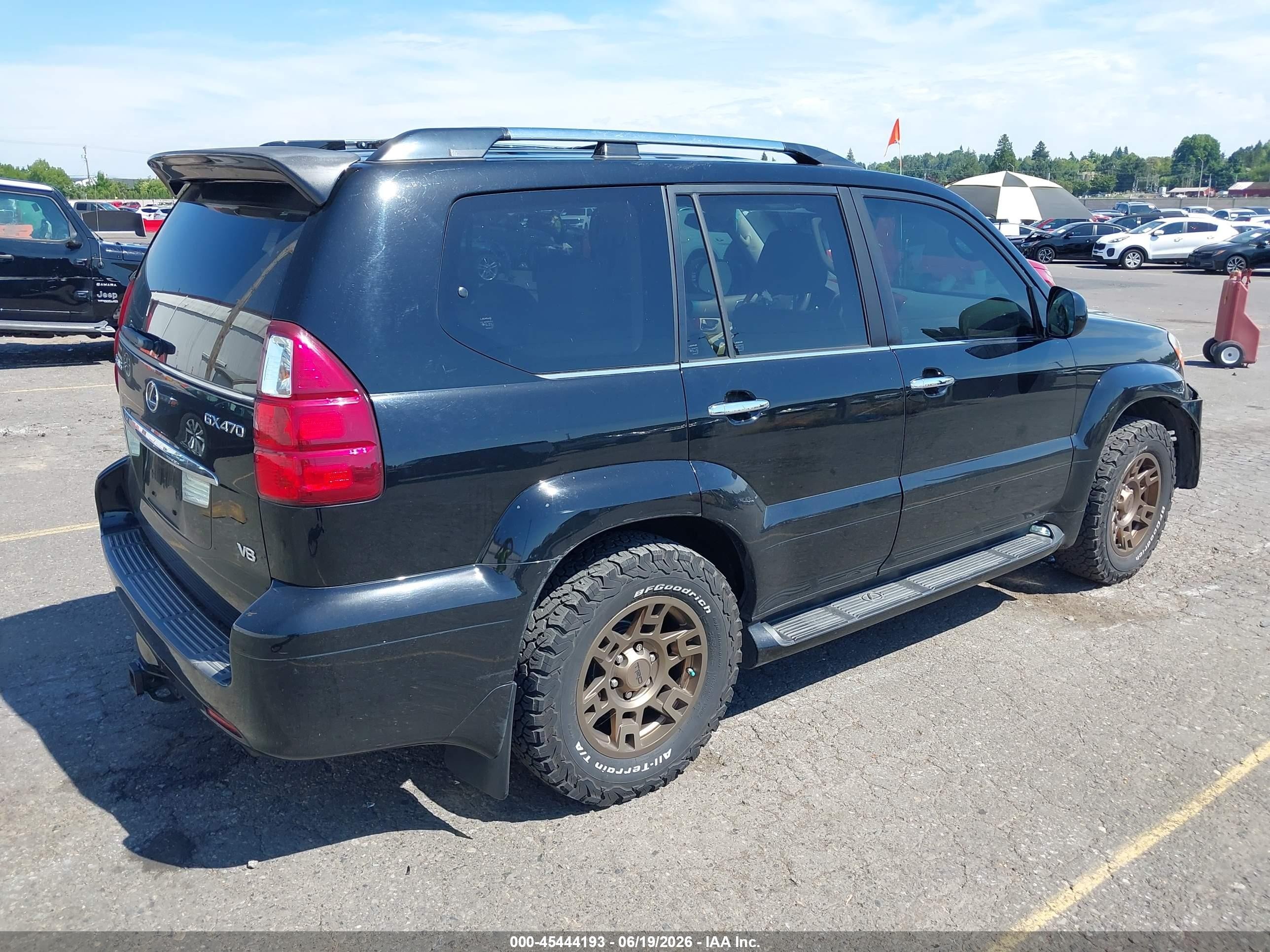 2008 Lexus Gx 470   Black vin: JTJBT20X380162593